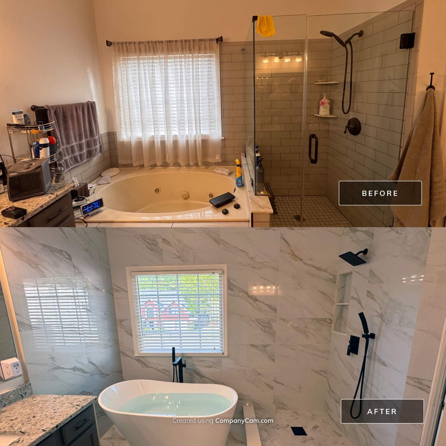 Master bathroom renovation by Prudencio