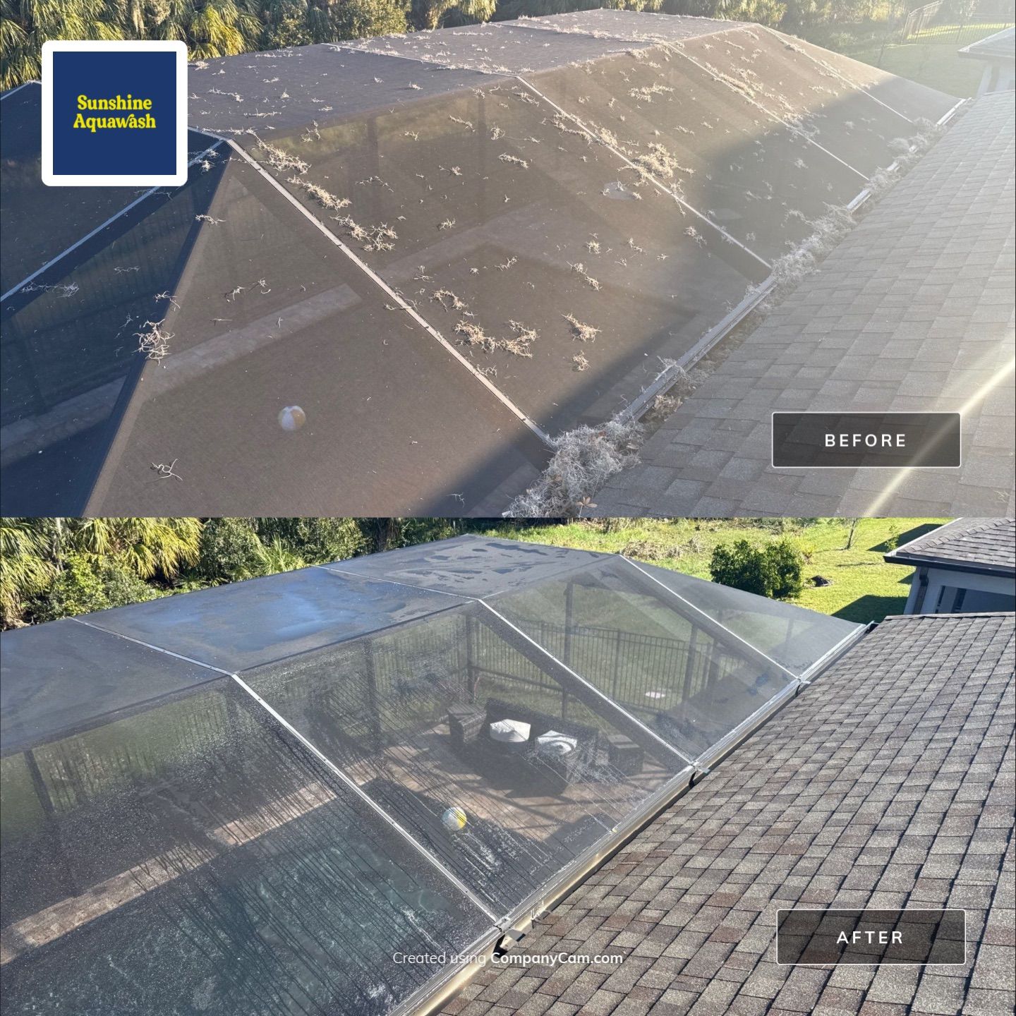 Post-Hurricane Gutter and Screen Enclosure Cleaning in Palmetto, FL | Trevesta Community by Sunshine AquaWash