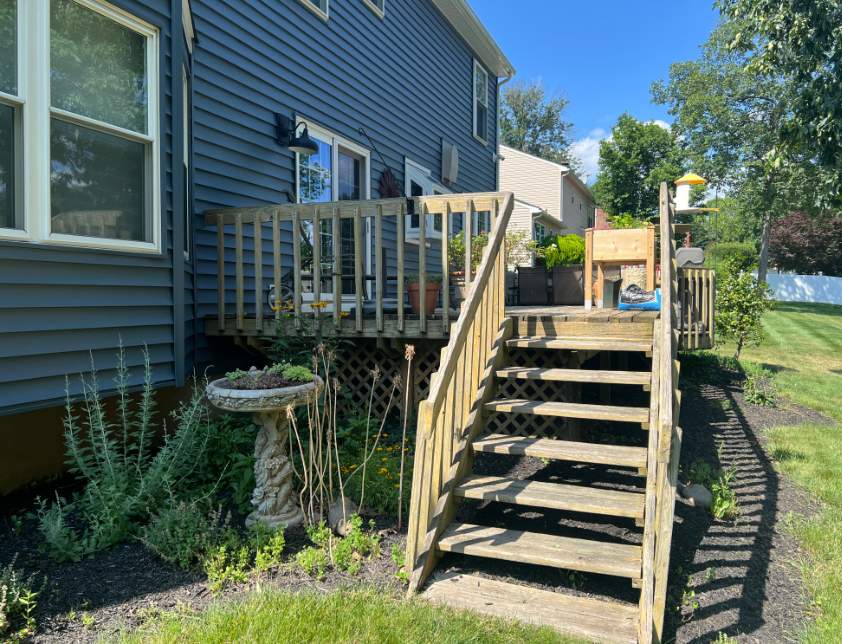 Deck resurface with Trex and cable rails by deck guardian