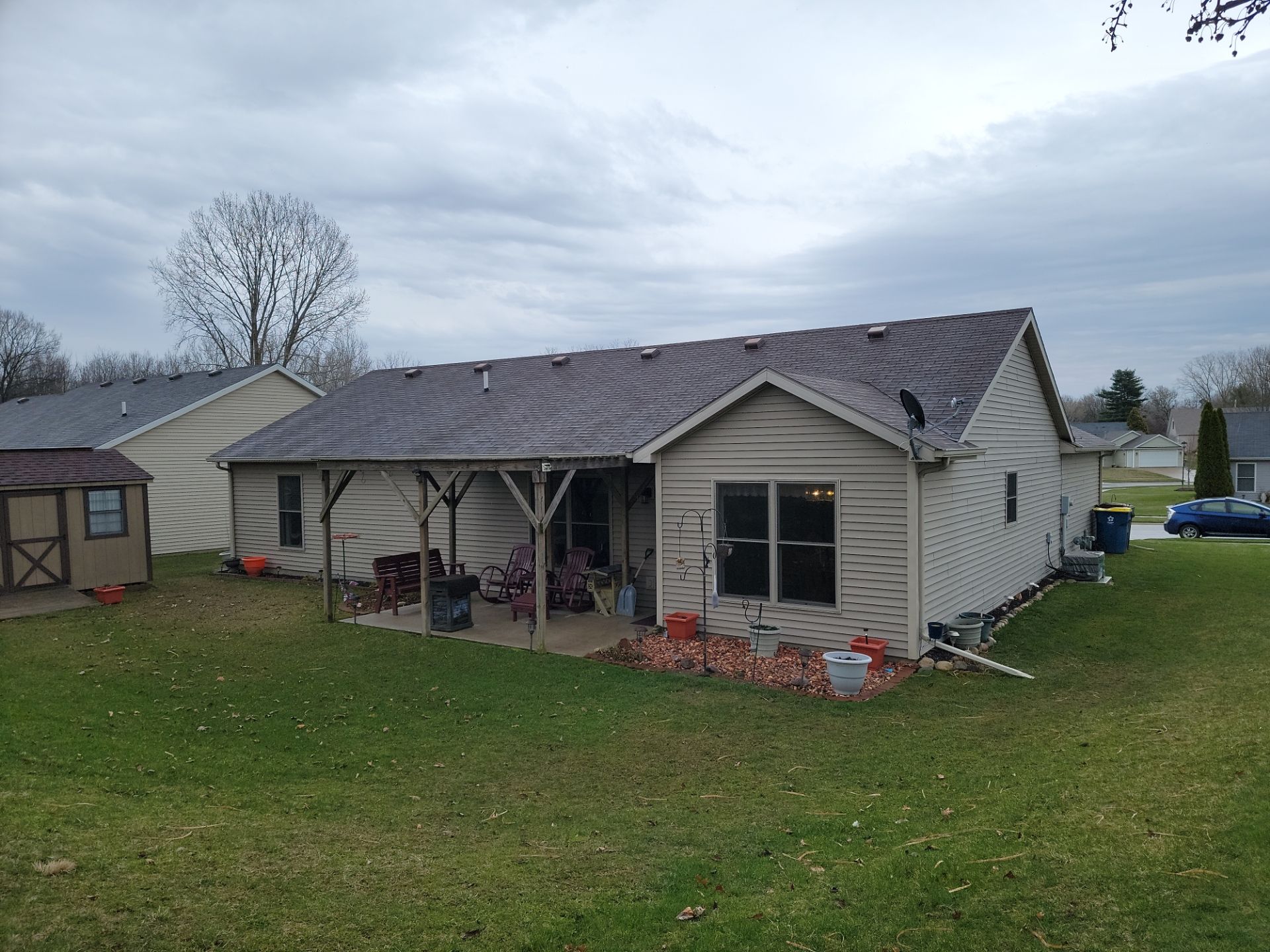 Burnished Slate Metal Shake Roof for Retired Homeowners in Angola, Indiana by 4Ever Metal Roofing