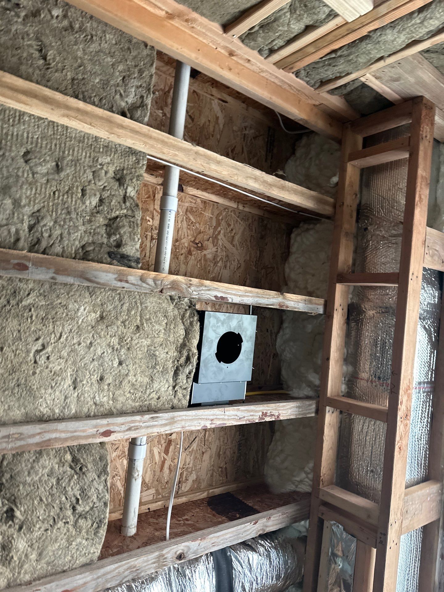 New Home Construction using open cell spray foam by NYS Foam & Energy