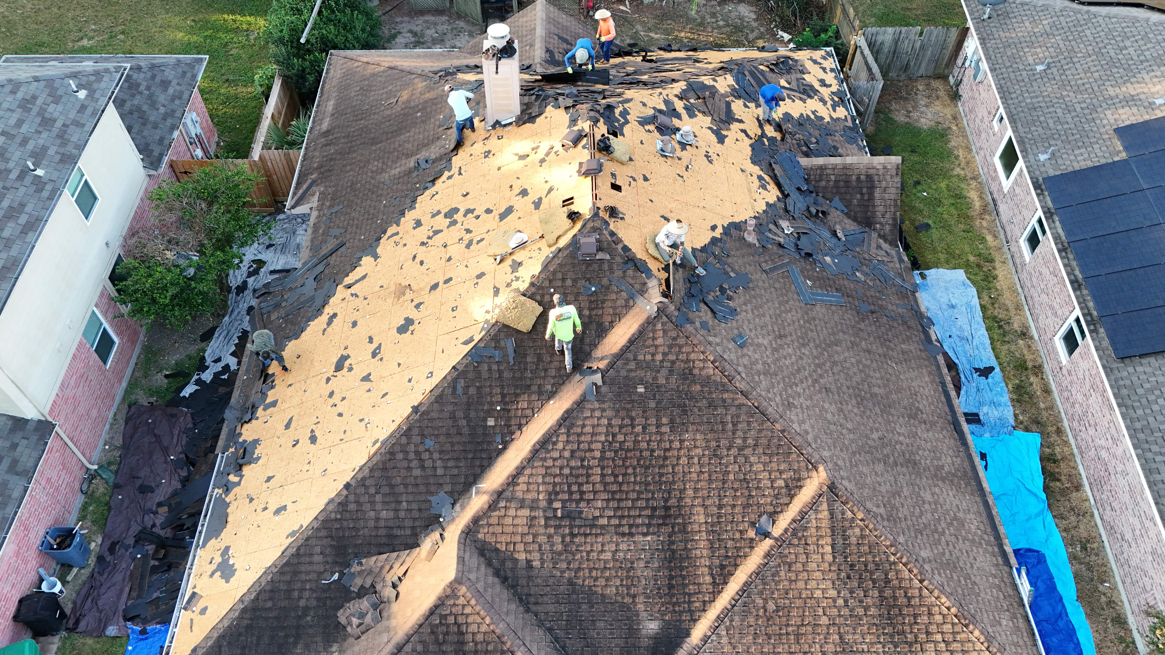 Golden-Tan Roof Replacement — Spring, TX by PL Roofing & SB Roofing, LLC.