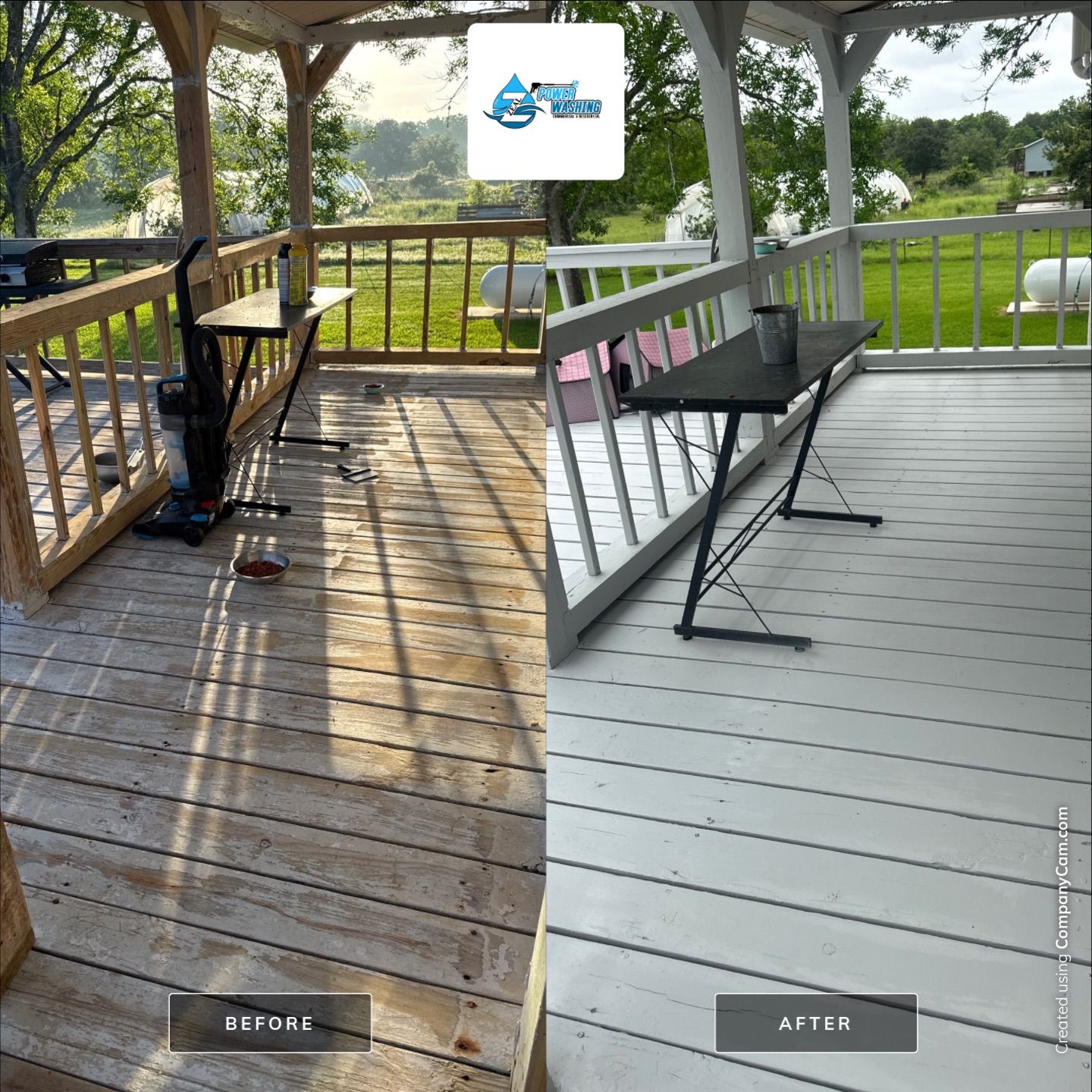 Elevated Deck Restoration and Staircase Refinishing in Rosharon, Texas by Zeal Power Washing