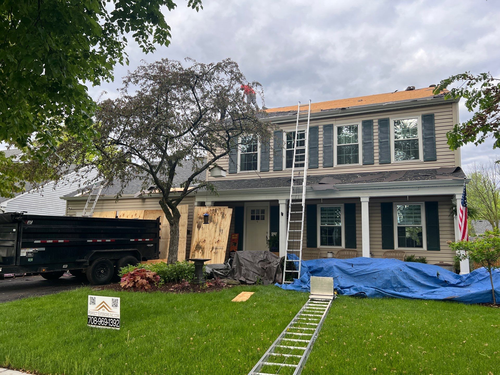 Residential Roofing Installation using Owens Corning  by Perfect Exteriors Inc. 