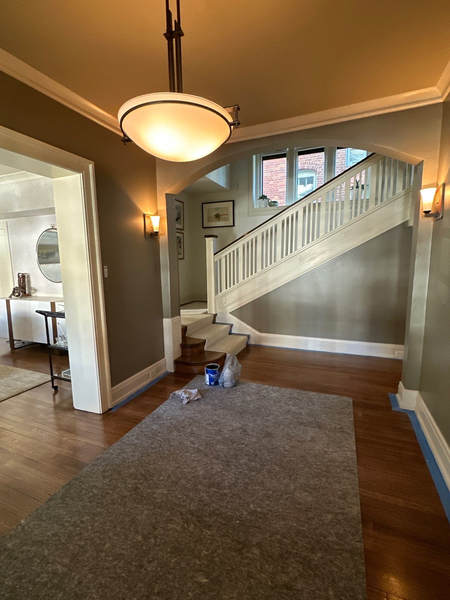 Entryway Painting – Walls, Ceiling, Baseboards & Crown Molding by OCS Contracting Services