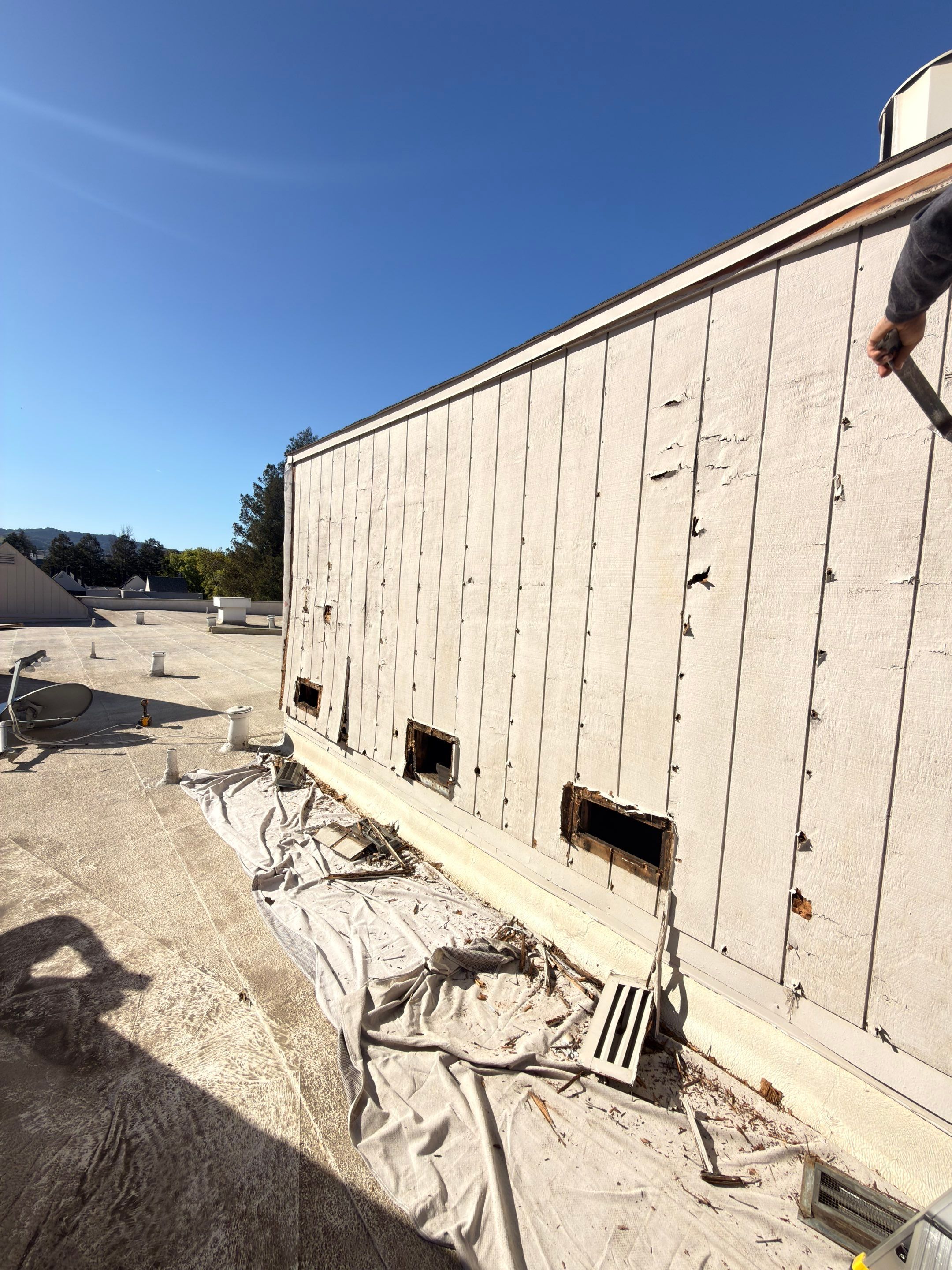 Roof Top Boiler Room and Roofing Repairs by Anza Builders, Inc. 