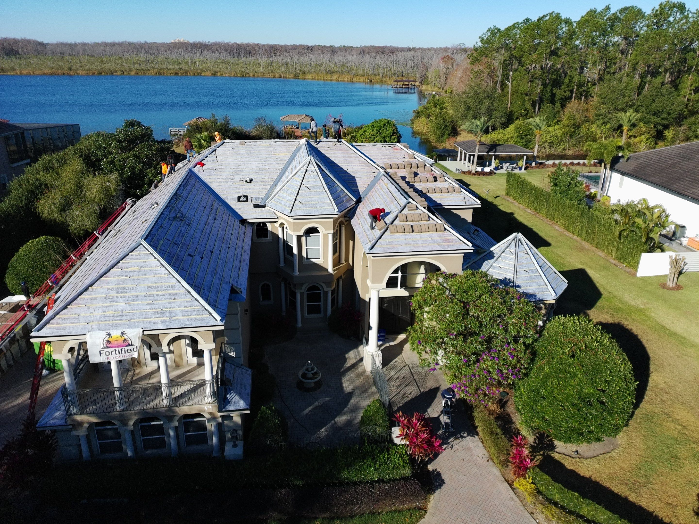 Mediterranean Tile Roof Replacement and Leak Remediation in Orlando by Fortified Roofing Solutions Corp.