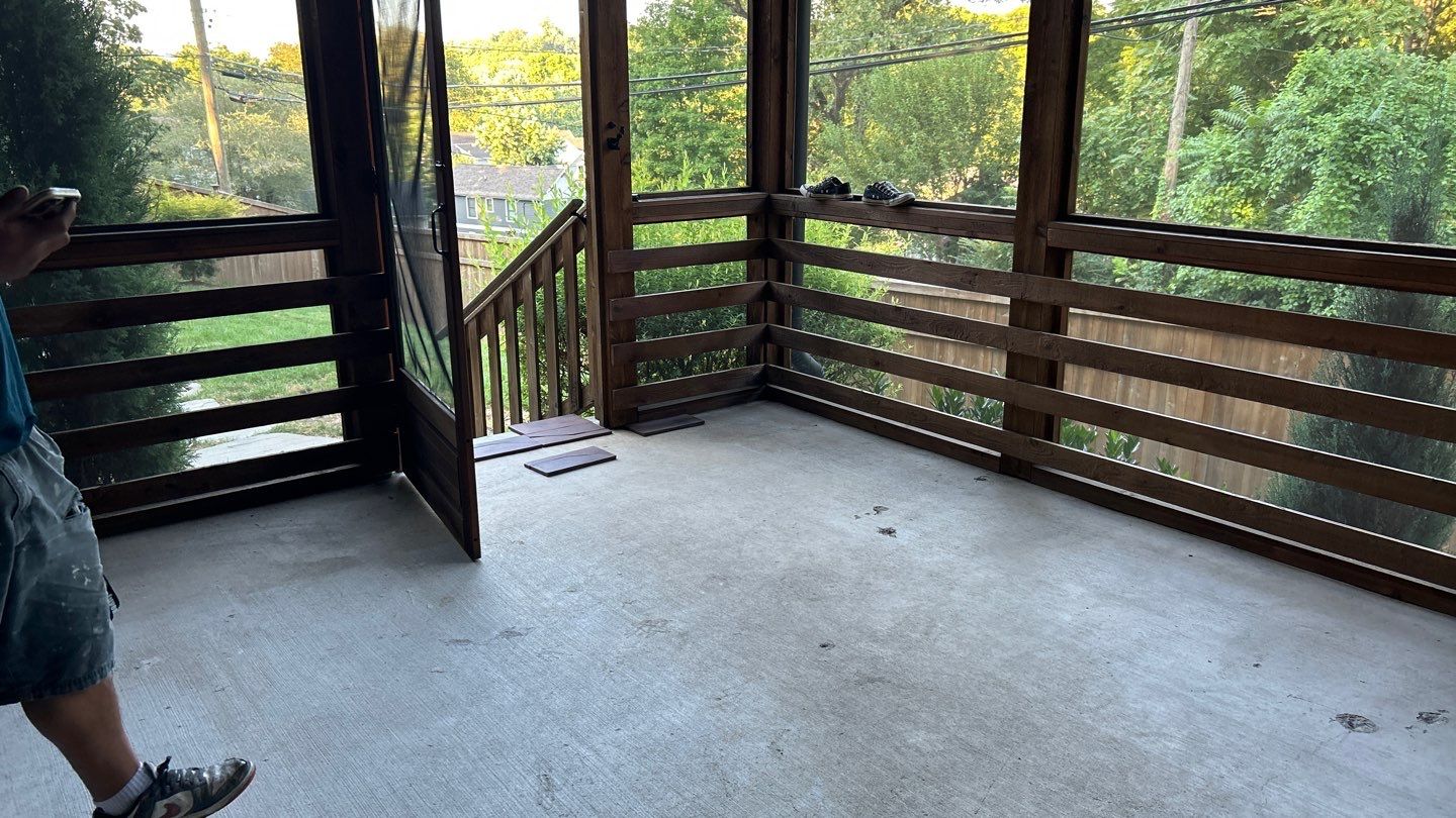 Terra cotta porch  by Footprints Floors of Nashville