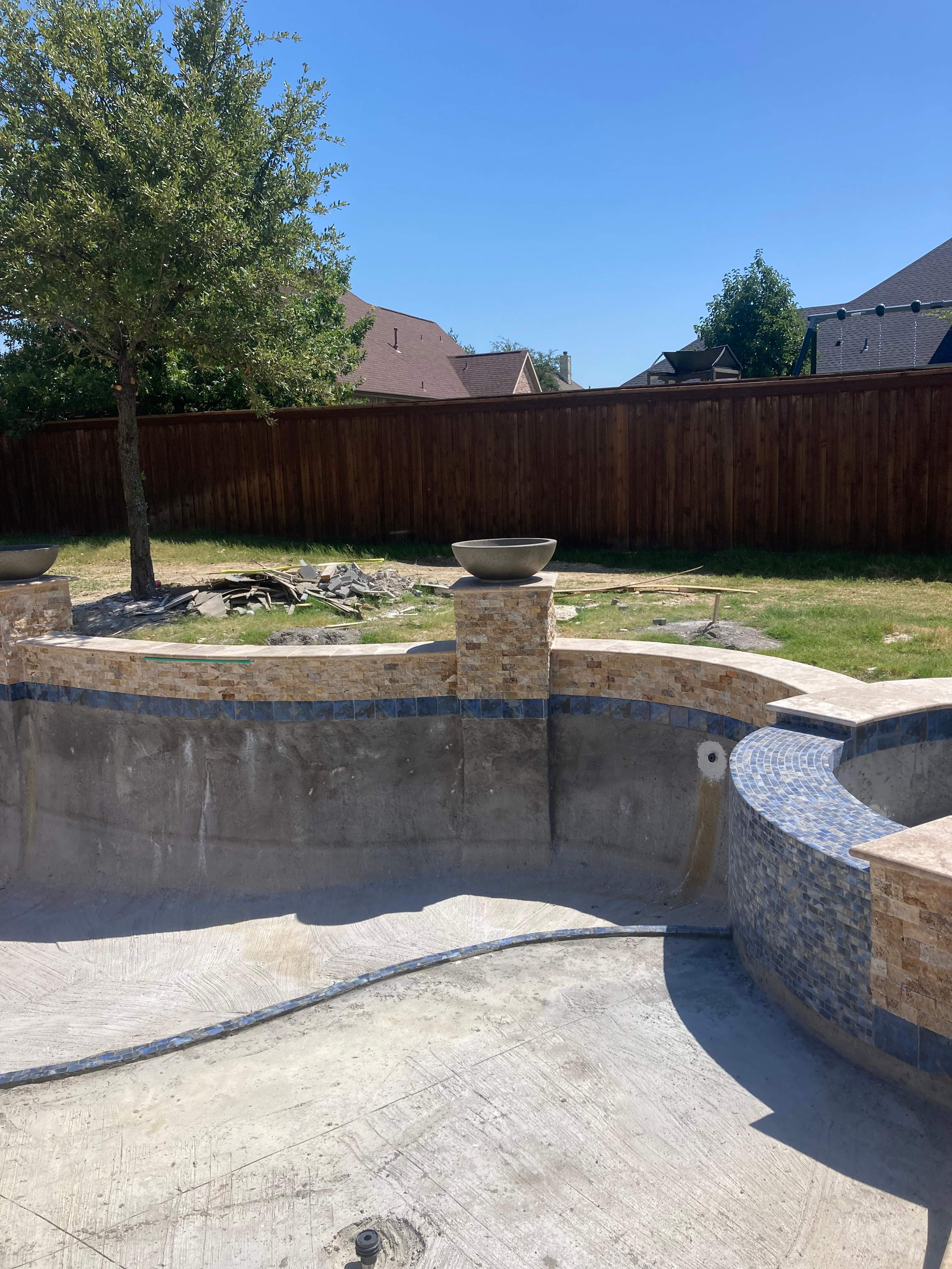 Freeform Pool with Rock Waterfall by Pinnacle Pools and Spas - DFW