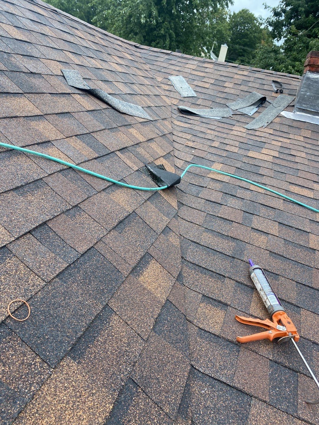 Residential Roofing Installation using Owens Corning Duration Brownwood by A Plus Exterior