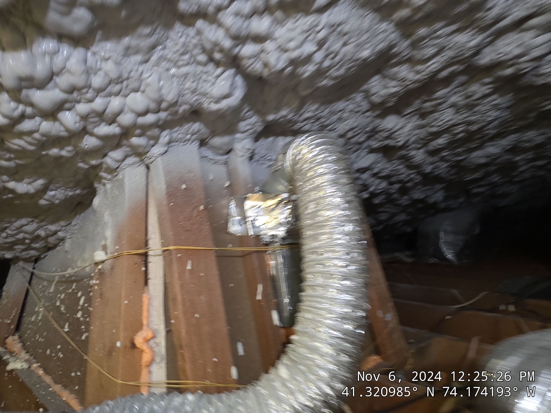Attic Insulation using open cell spray foam by NYS Foam & Energy
