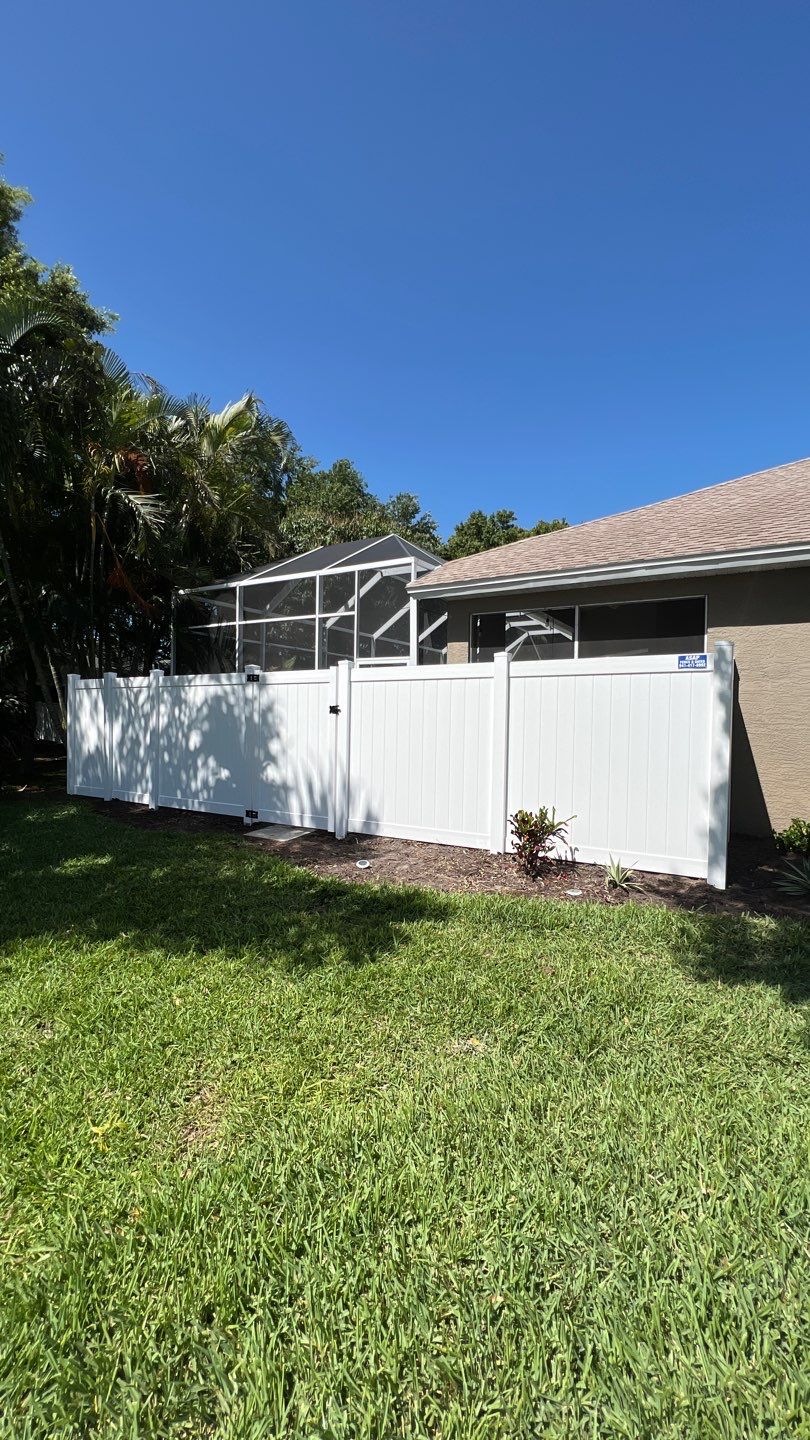 Bradenton, FL 6ft. Tall White Vinyl Privacy Fence by Asap fence and gates, LLC
