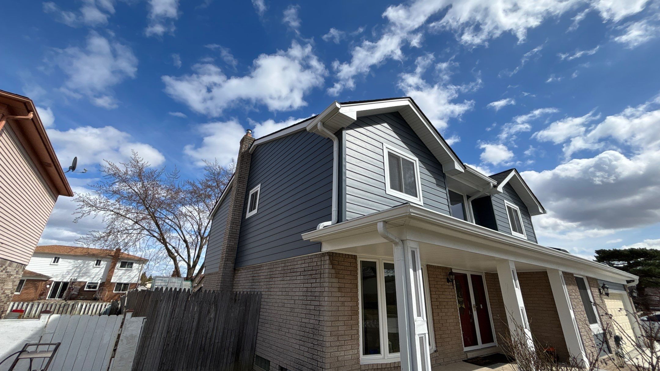 Siding Replacement using Alside Midnight Blue by 180 Contractors