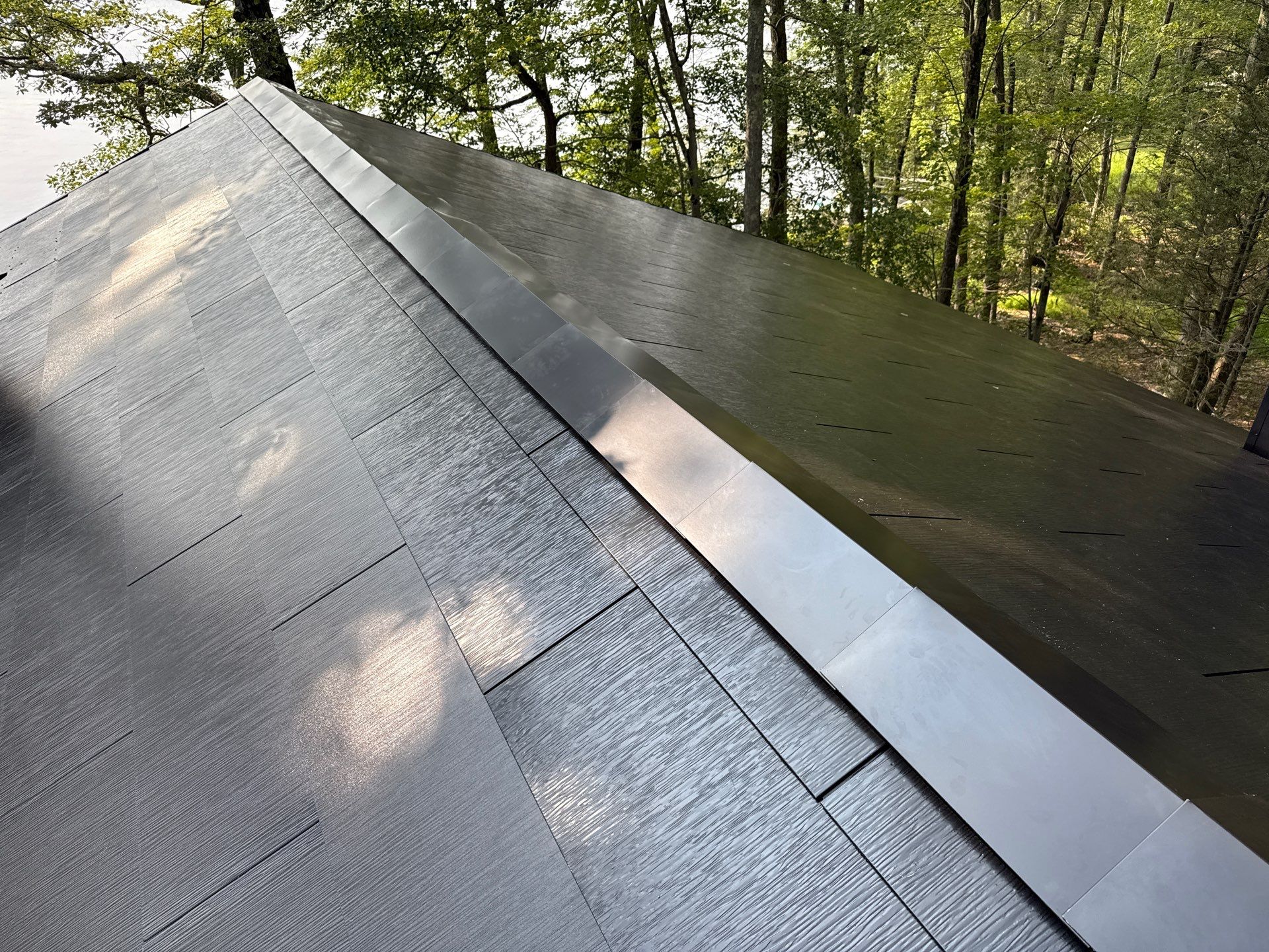 Stunning Tesla Solar Roof Cabin in the Woods by American Home Contractors