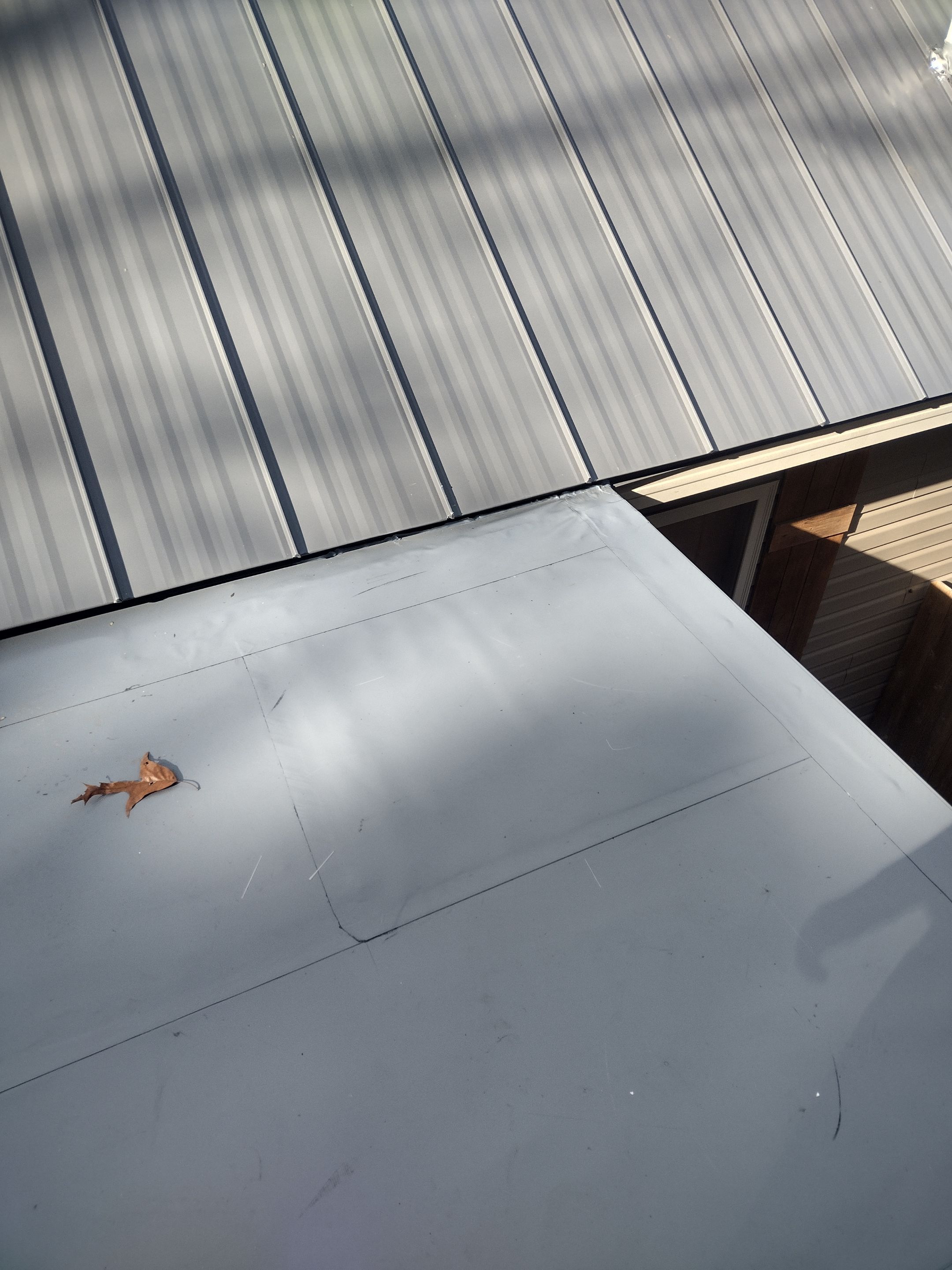 Residential Metal Roof Replacement using Reed's Metals: 26 GA. Standing Seam: Charcoal Grey by Hostetler Roofing
