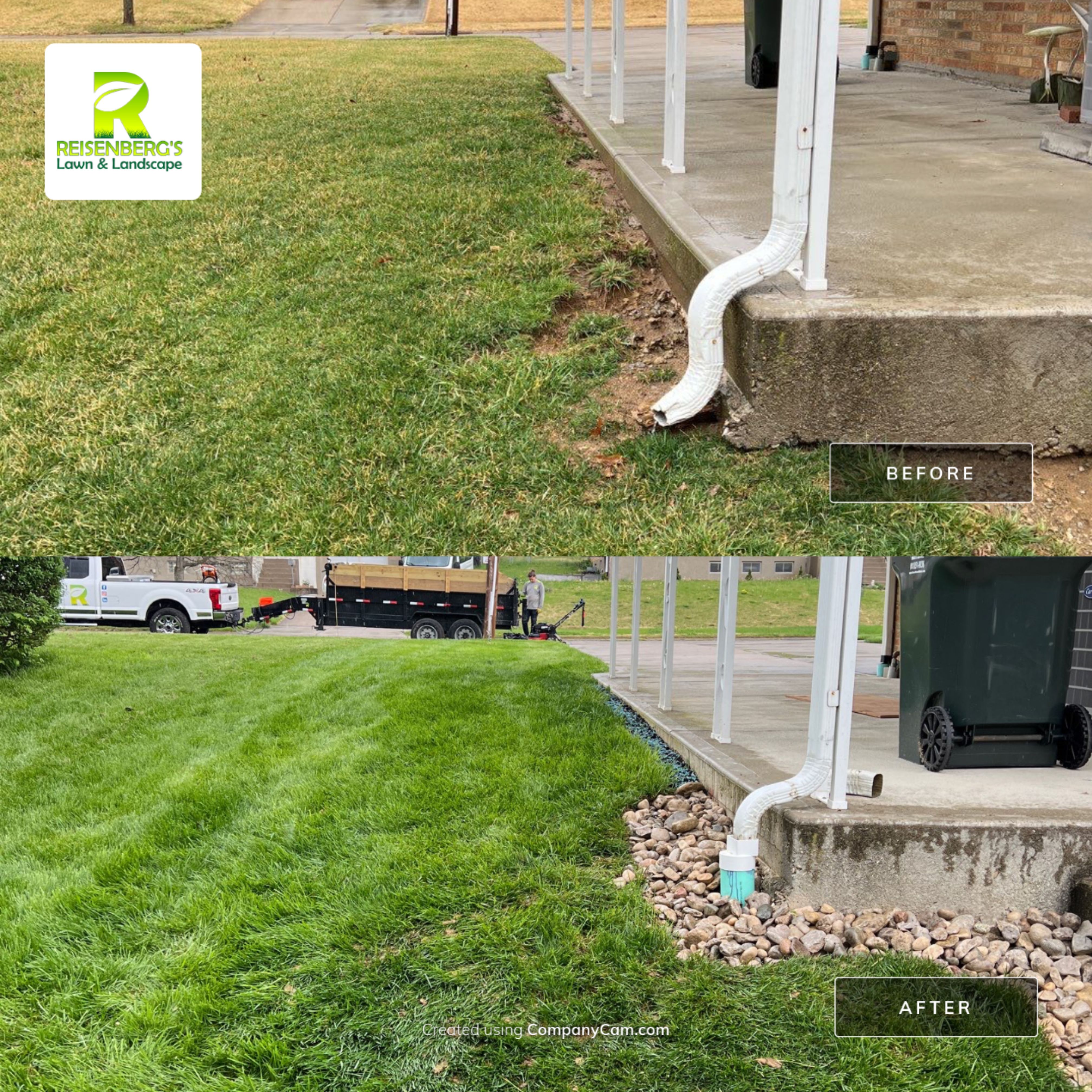 Wall Installation and Gravel Bed Creation by Reisenberg’s Lawn & Landscape, LLC