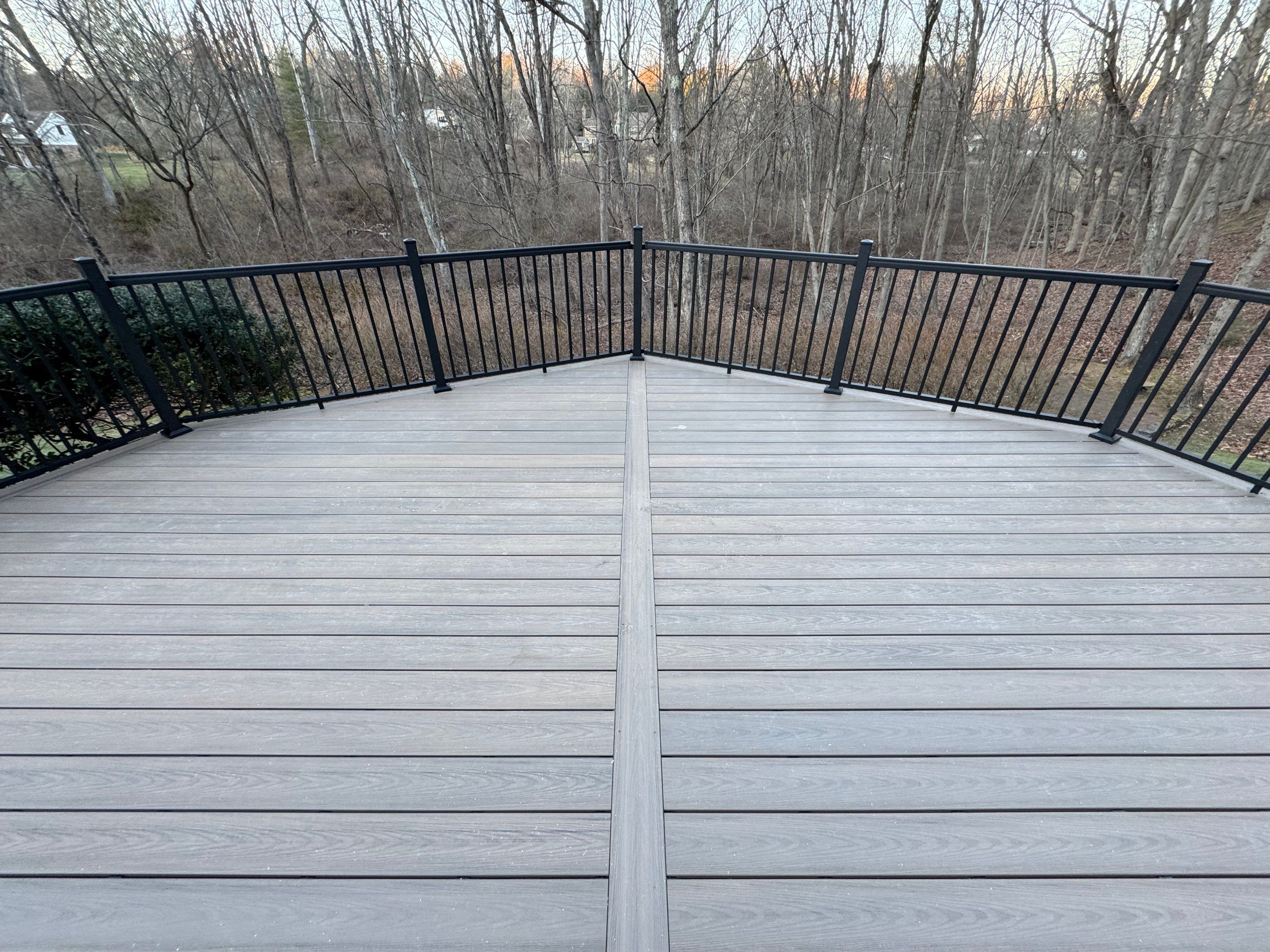 New Deck using Deckorators  decking and vinyl railings by deck guardian