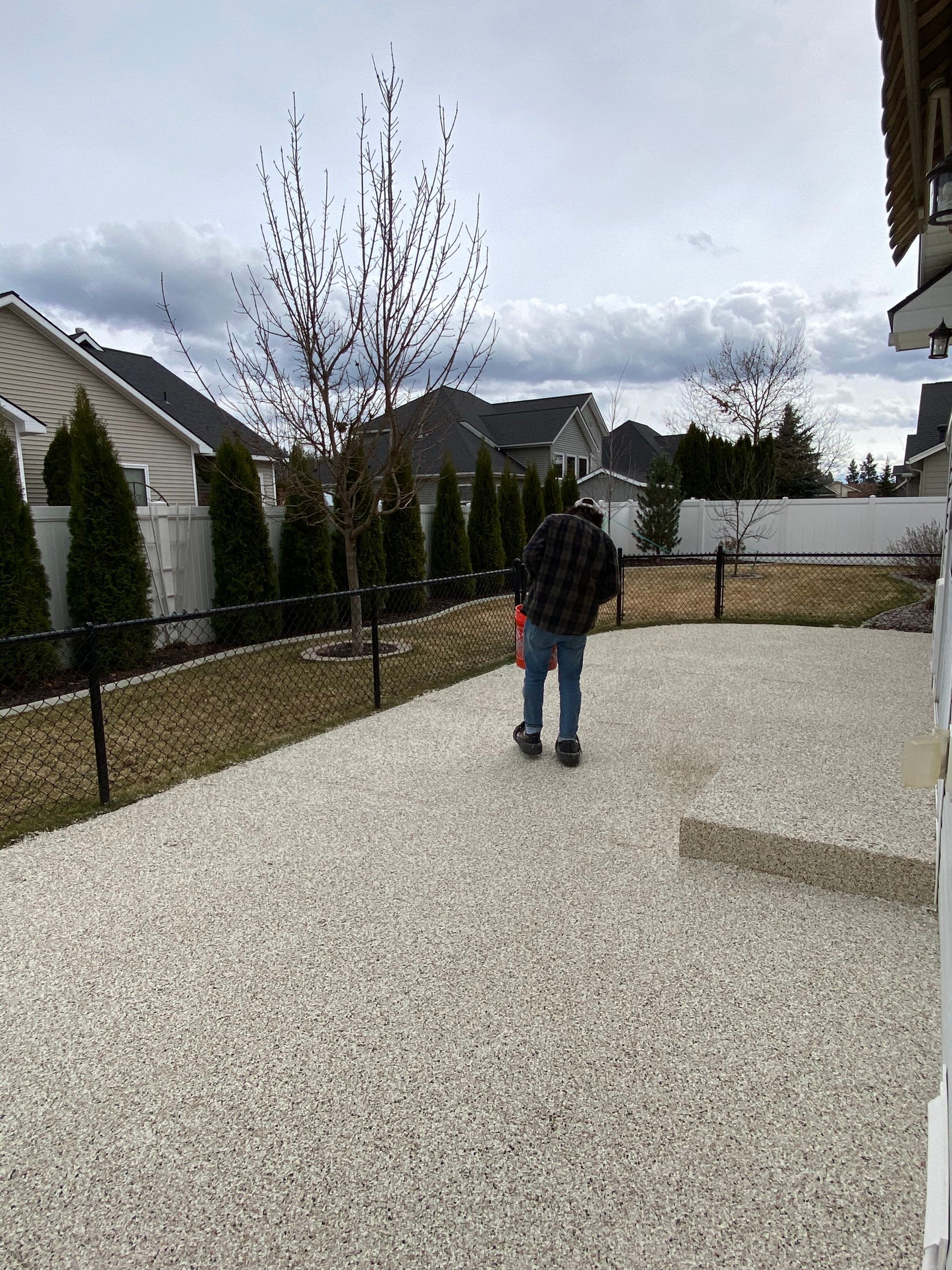 Patio and Walkway using Driftwood and the Penntek Evolution Flooring System by Croc Coatings, LLC