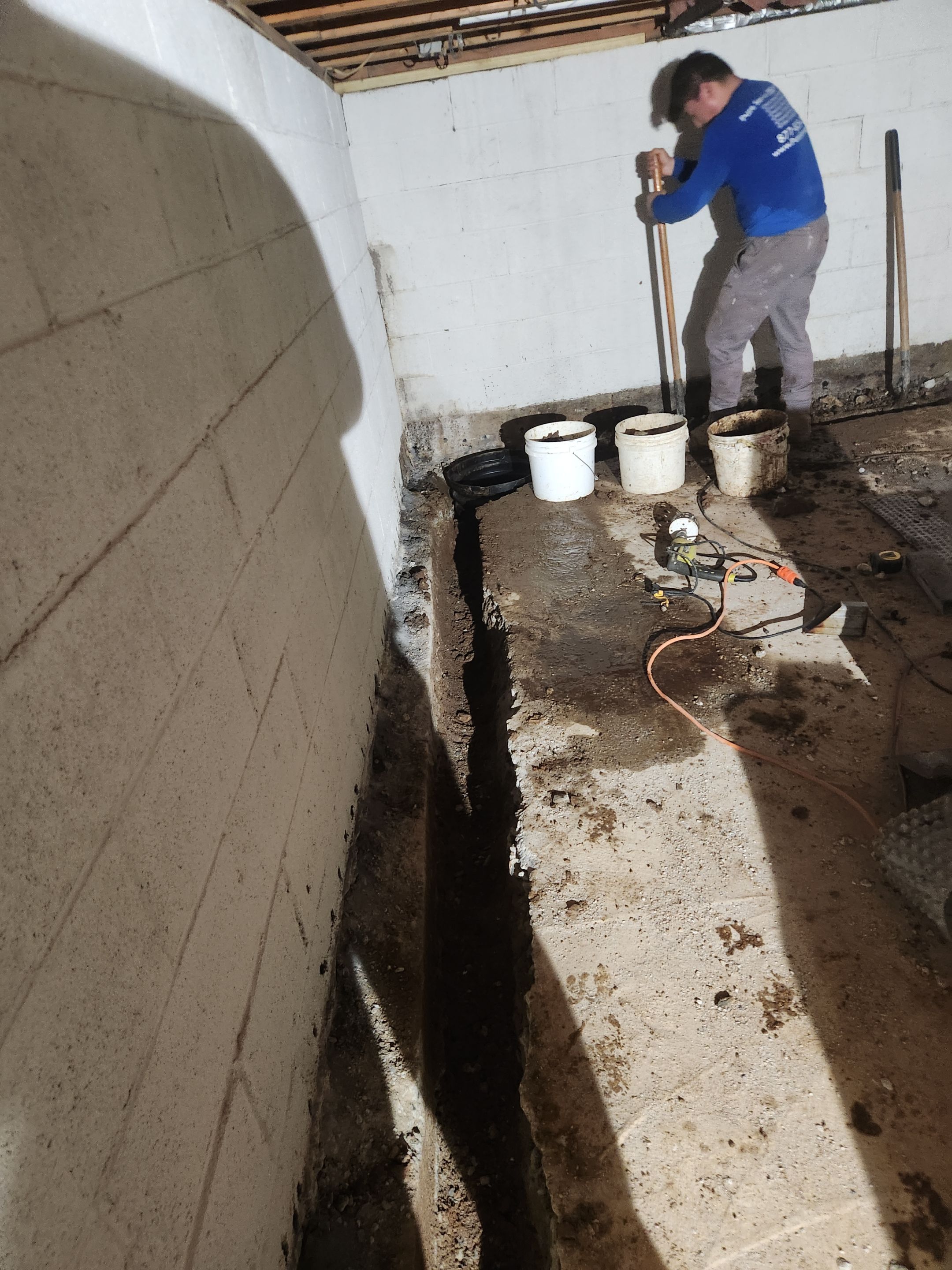 Interior French Drain in Pine Brook NJ by Pure Service Pro, LLC 