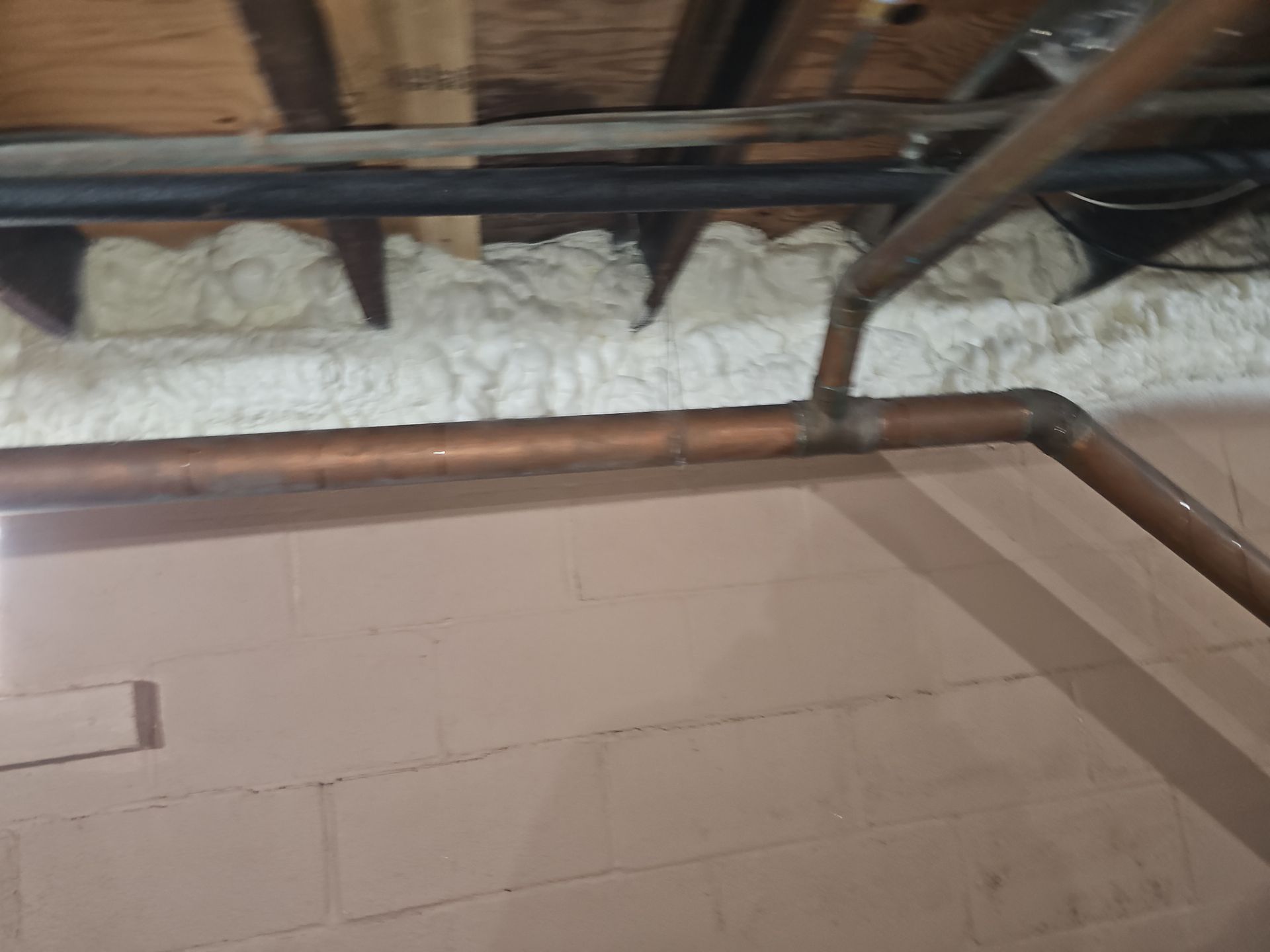 Attic Insulation using open cell spray foam by NYS Foam & Energy