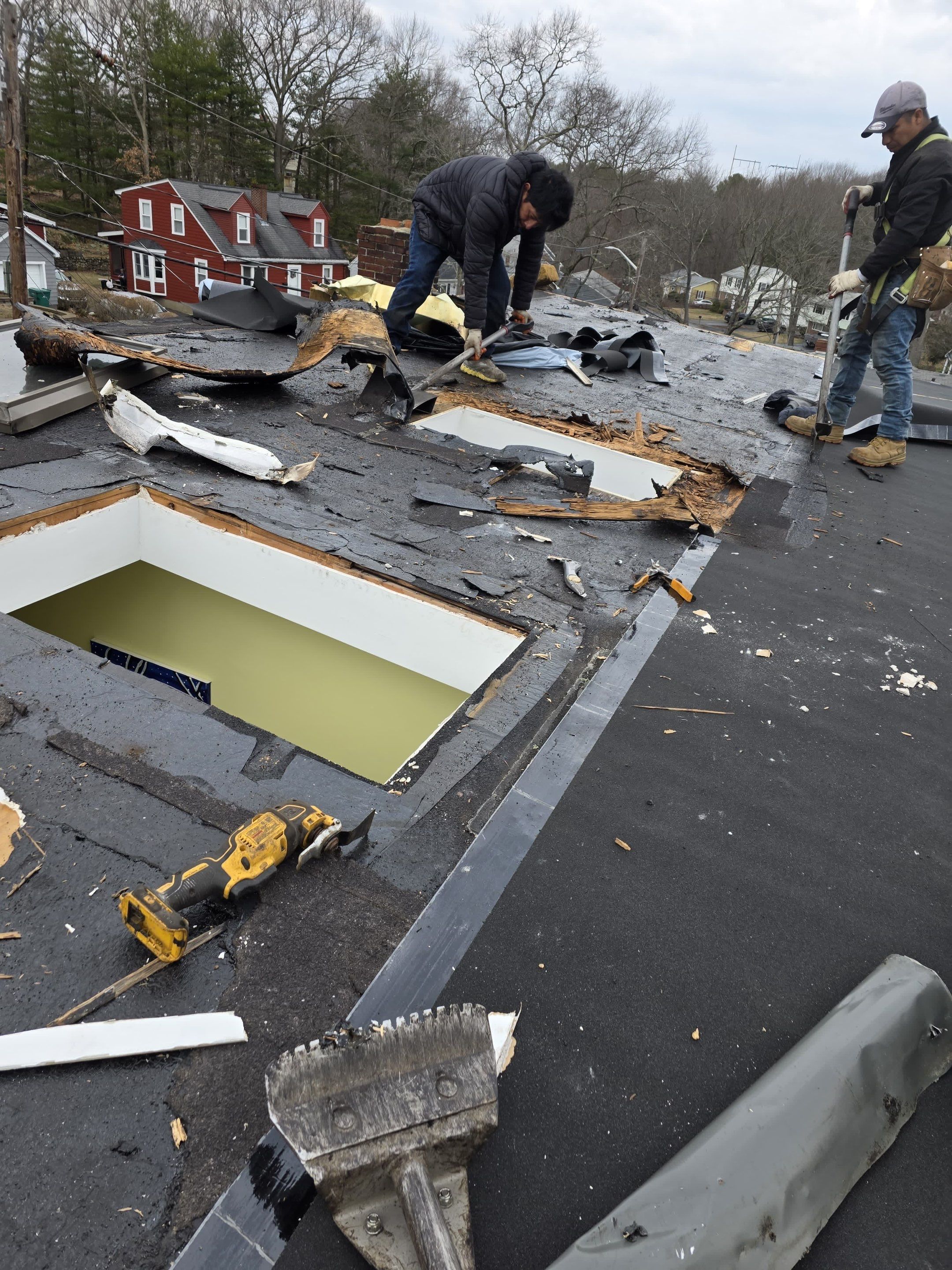 Major Roof Overhaul in Lynn, MA – Full Replacement, Skylight Removal, Gutters & Custom Flashing by JOHNNYS PRO