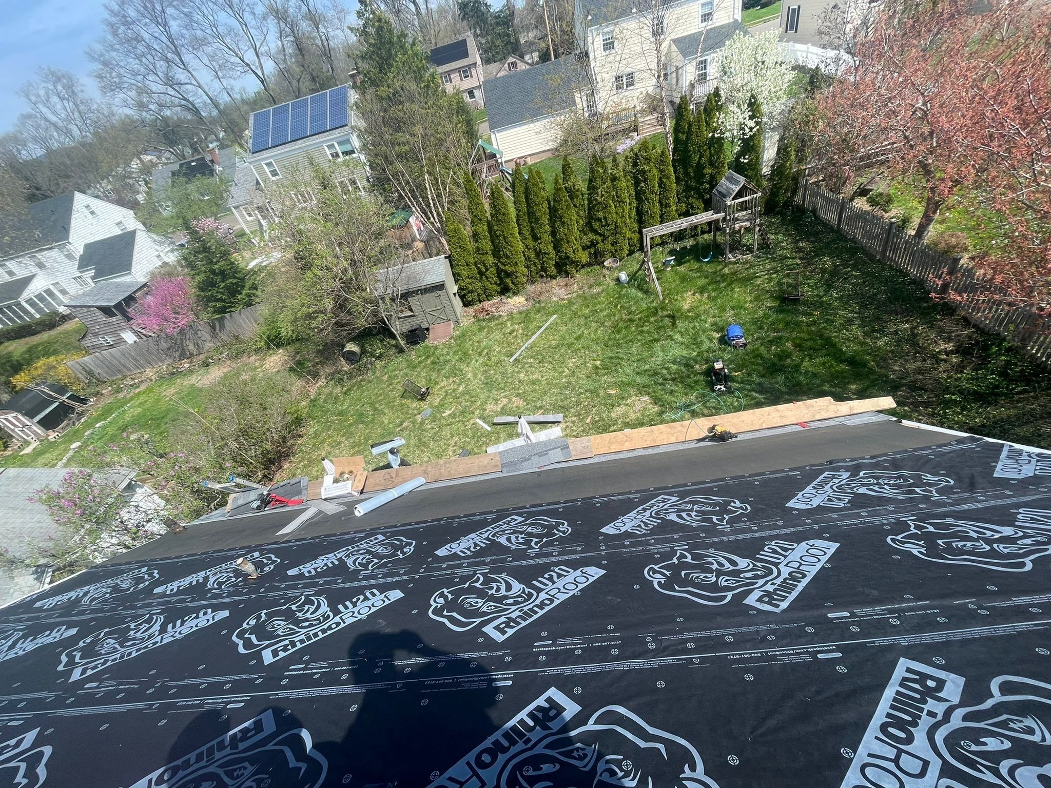 Residential Roofing Installation using Owens Corning TruDefinition Duration AR - Estate Gray by A Plus Exterior