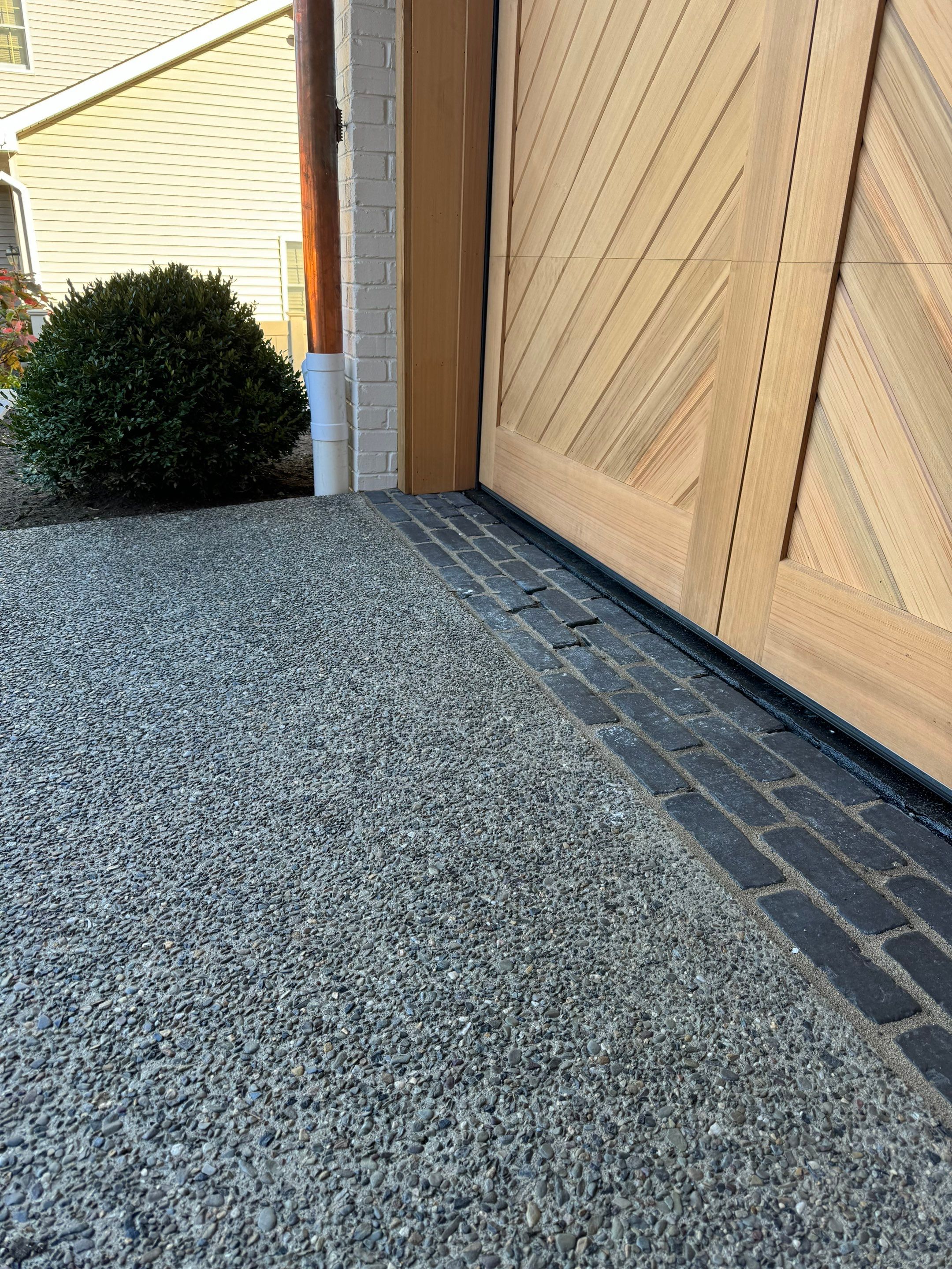 Exposed Aggregate Driveway in Haddonfield NJ by Architectural Concrete Design