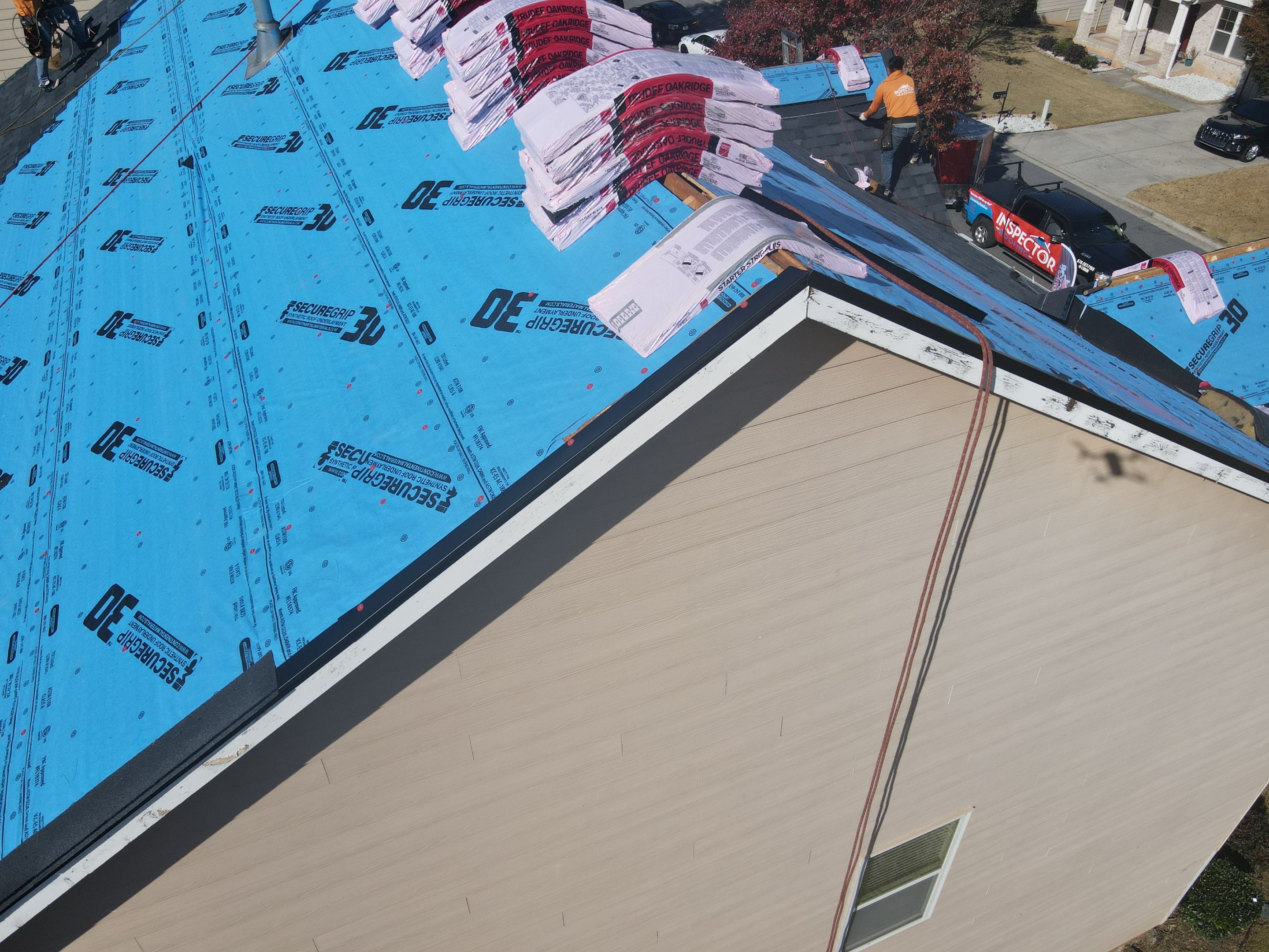 Residential Roofing Installation using Owens Corning by Inspector Roofing and Restoration