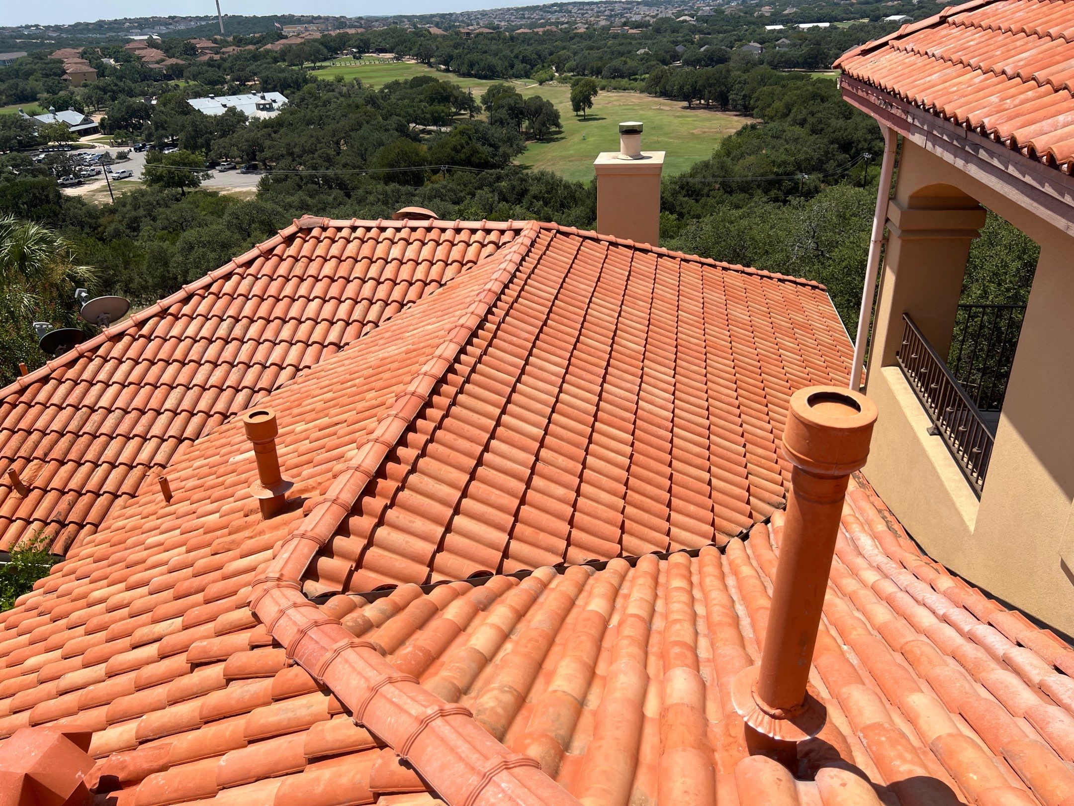 Tile Roof Wash Project in San Antonio by Bright Choice