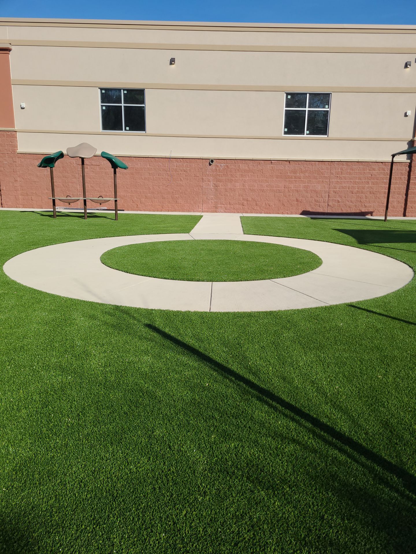 KinderCare Playground Turf and Custom Athletic Striping in Fredericksburg by Southwest Greens Midwest