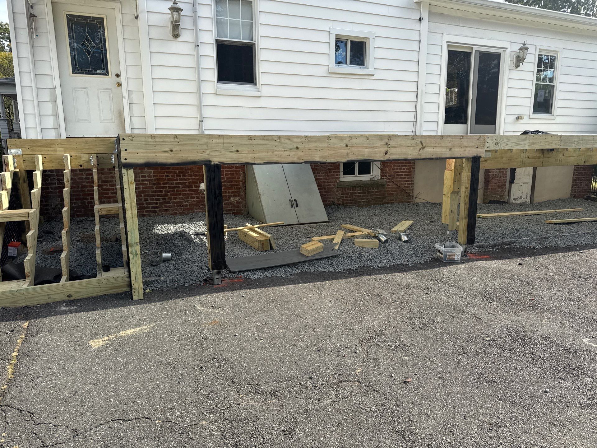 new deck with cable rails in Montclair NJ by deck guardian