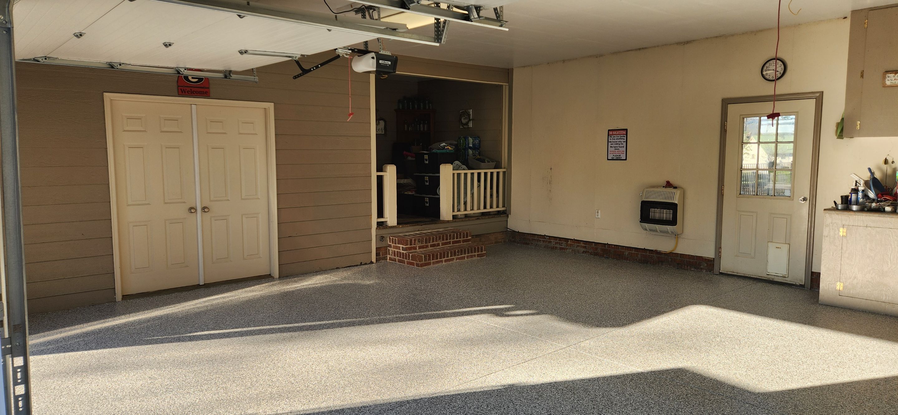 Garage using Gravel by Elite Floor Solutions