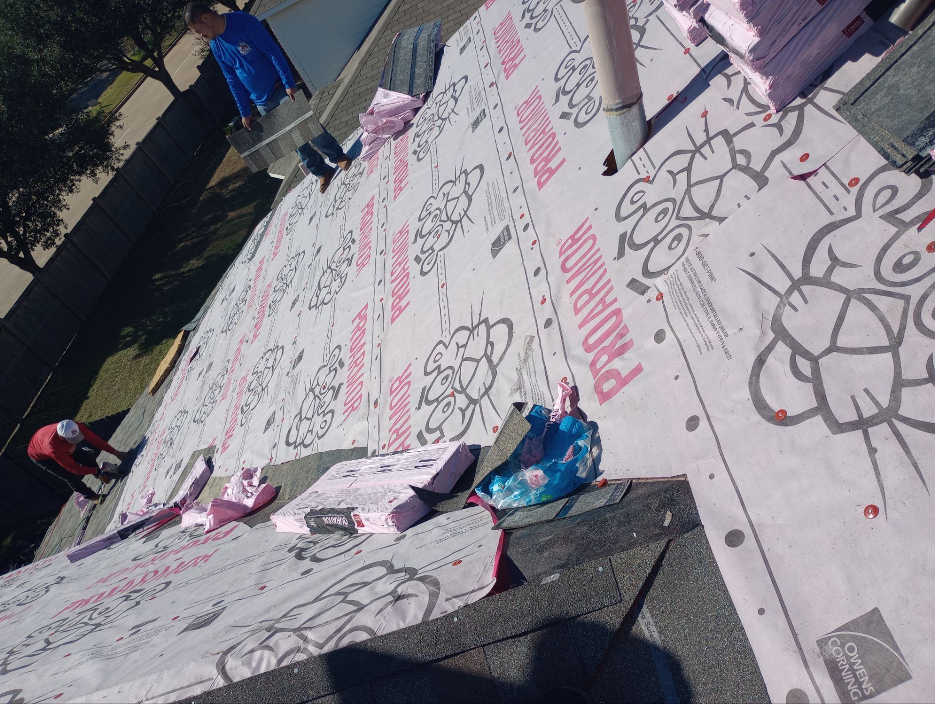 Residential Roofing Installation using Owen's Corning Duration (Lifetime) Shingles by Roof Repair Company