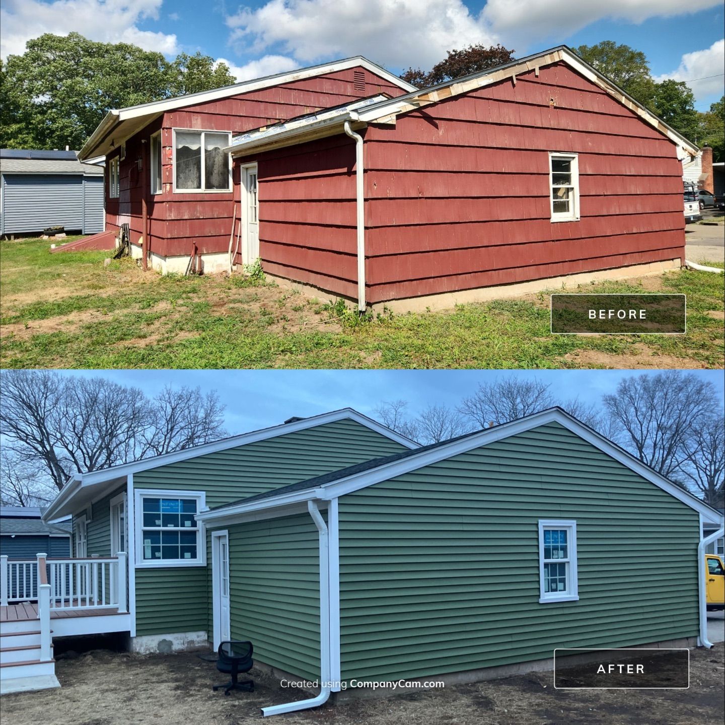 Beautiful Siding Transformation with Cert. Monogram D/4 Clapboard, Olive Grove by DiGiorgi Roofing and Siding Inc