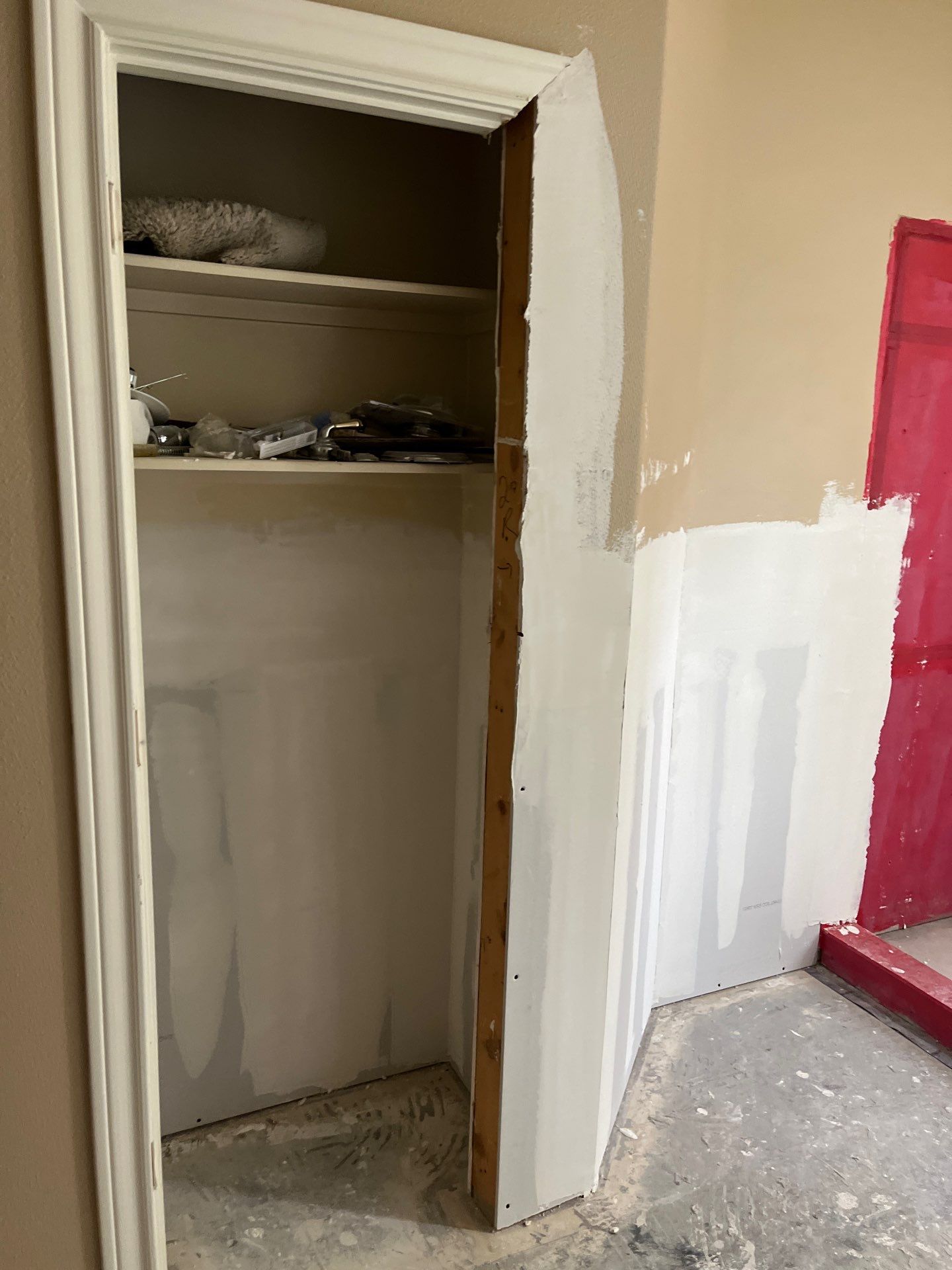 Bathroom Remodel using Water mitigation equipment by L&T General Contractors and Restoration INC