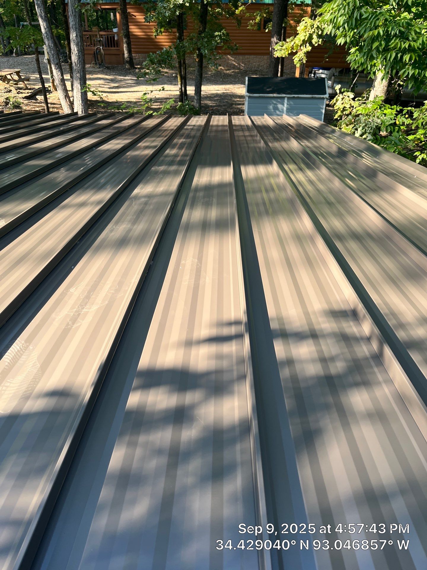 Standing Seam Metal Roof and Gutter Installation in Hot Springs by Temple Roofing and Exteriors