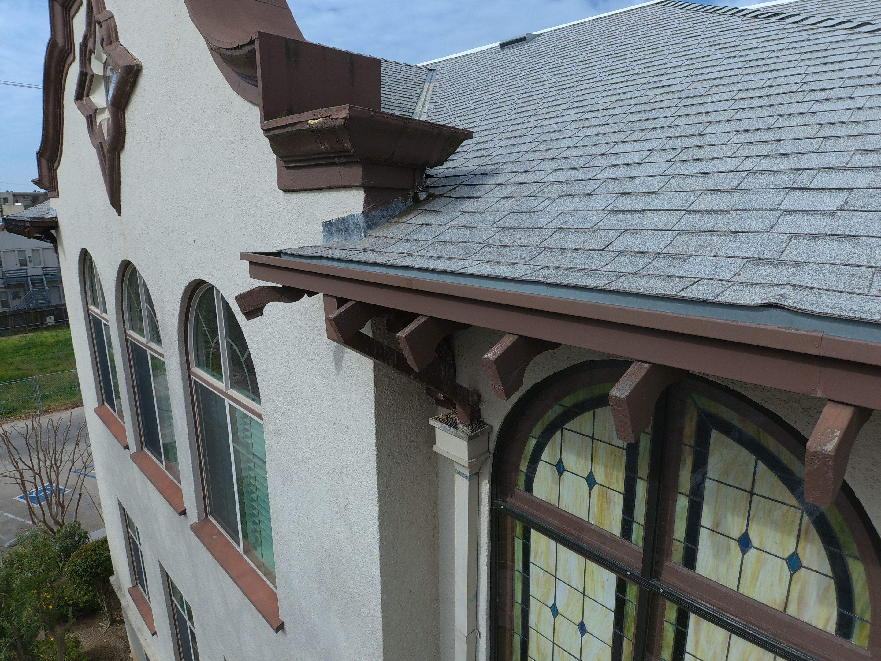  Presbyterian Church repairs to entrance architecture by Straight Edge Roofing Inc