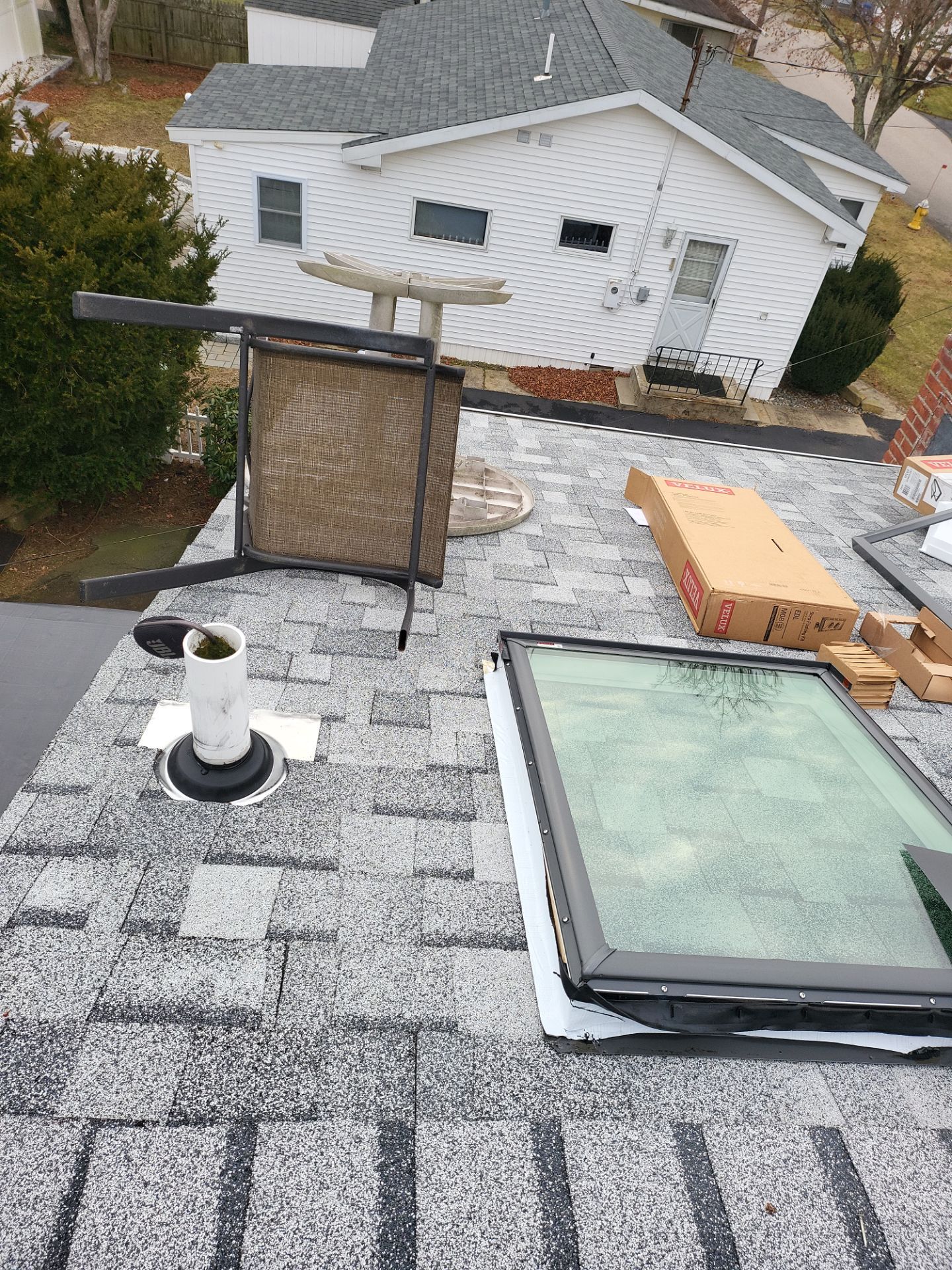 Residential Roofing Installation using Owens Corning TruDefinition Duration Sierra Gray by A Plus Exterior