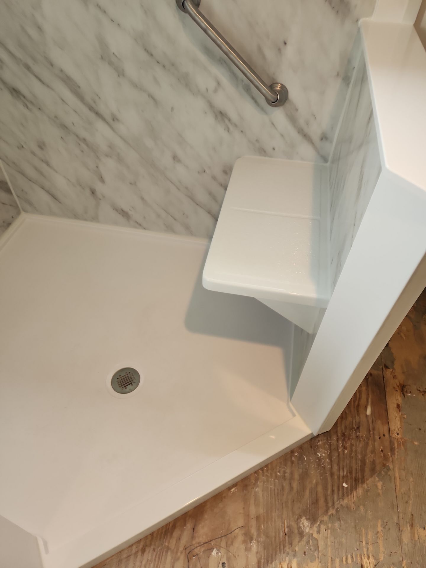 Bathroom Remodel using Shower Base by The Shower Company