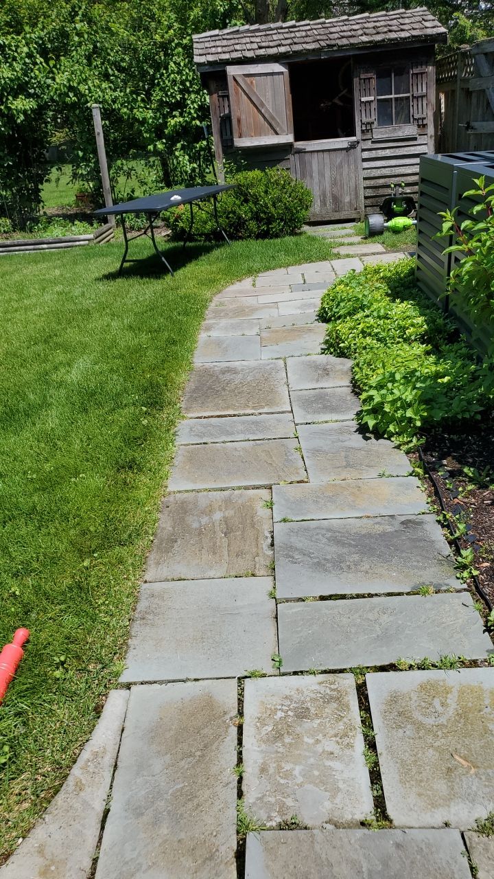 Exterior Stone and Concrete Surface Cleaning by Northern Power Washing LLC.