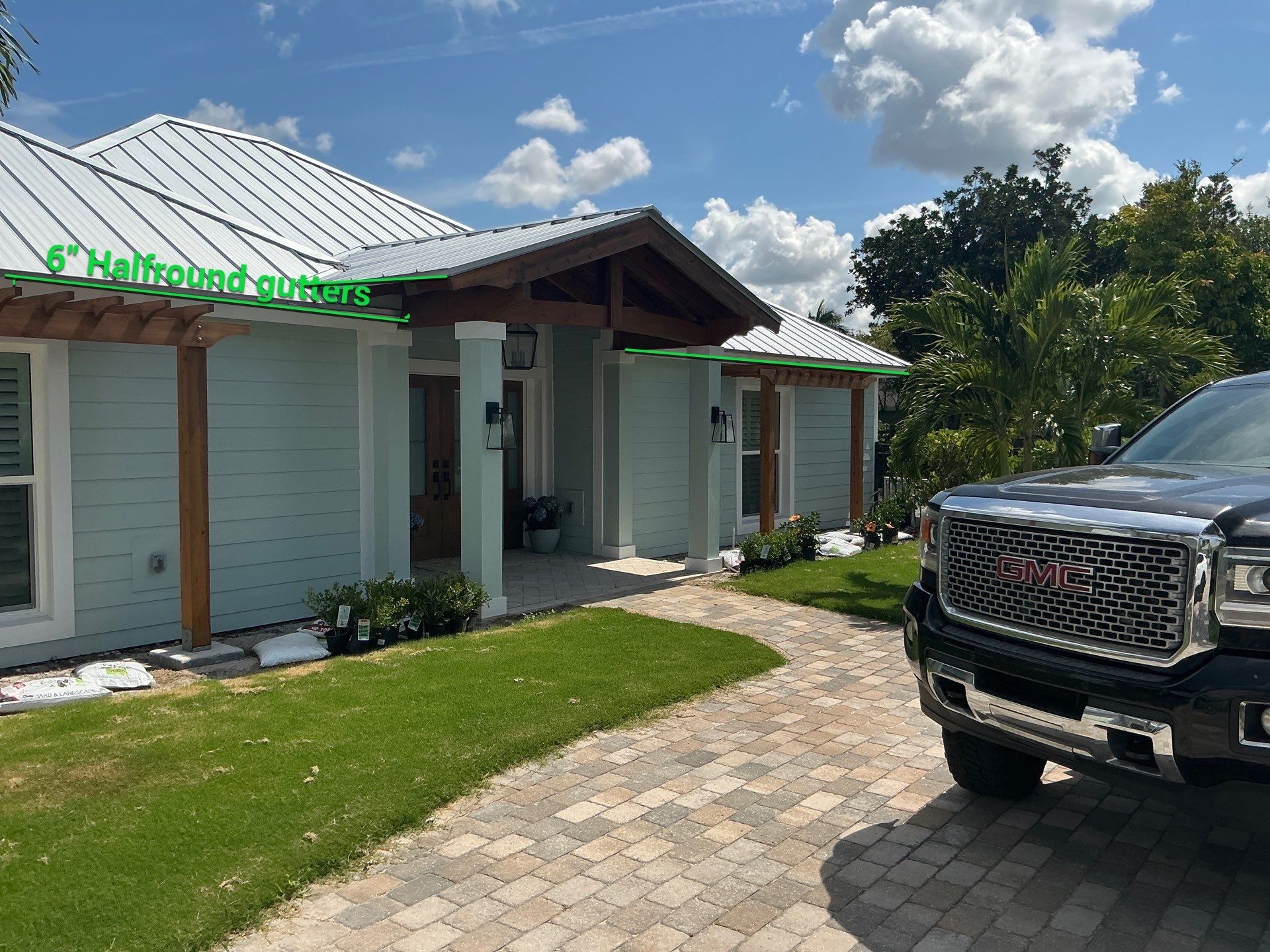 Half-Round Aluminum Gutters in Fort Myers FL by Gutter Professors