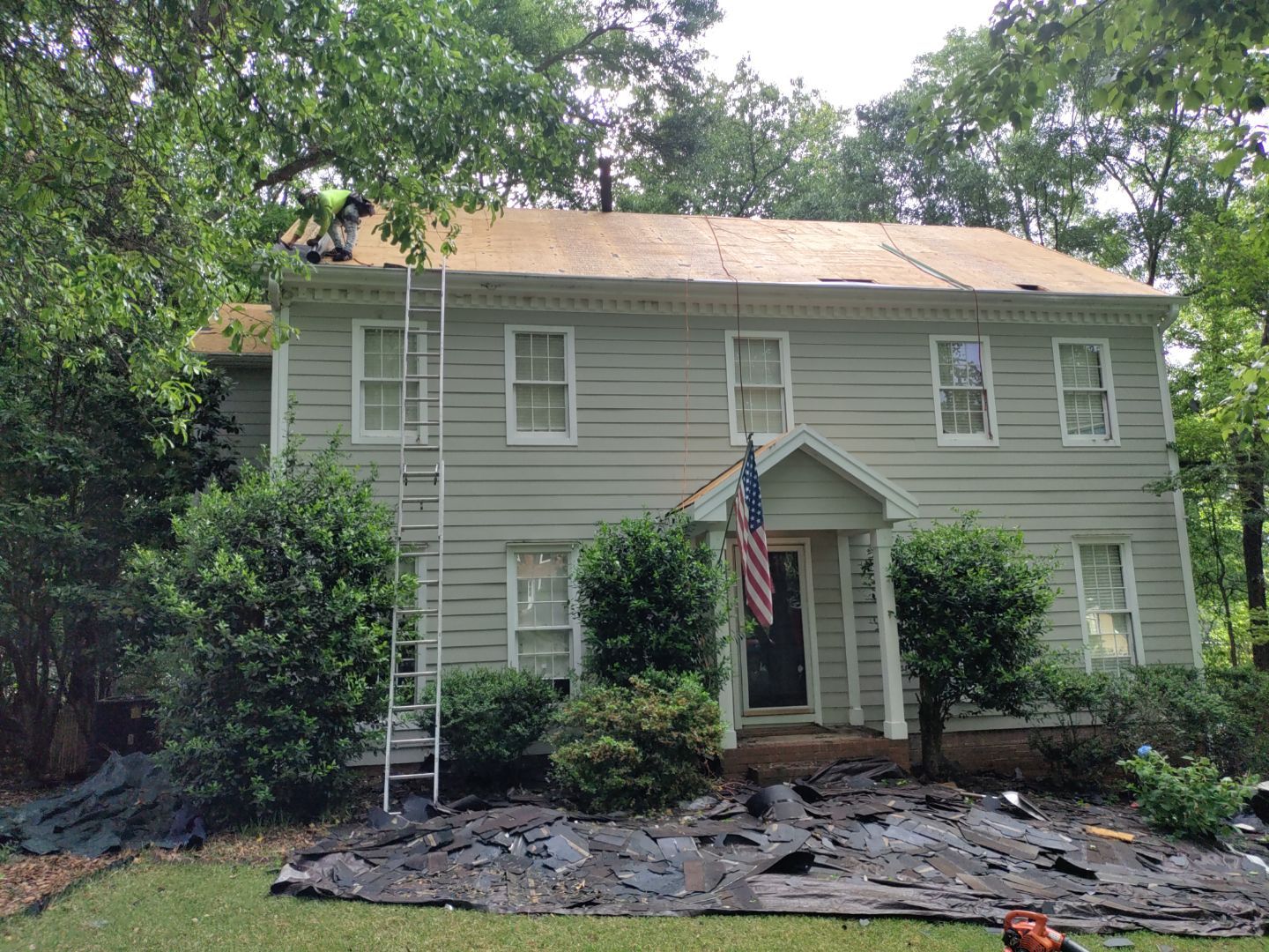Residential Roof Replacement using Owens Corning Trudef Twilight Black by Inspector Roofing and Restoration