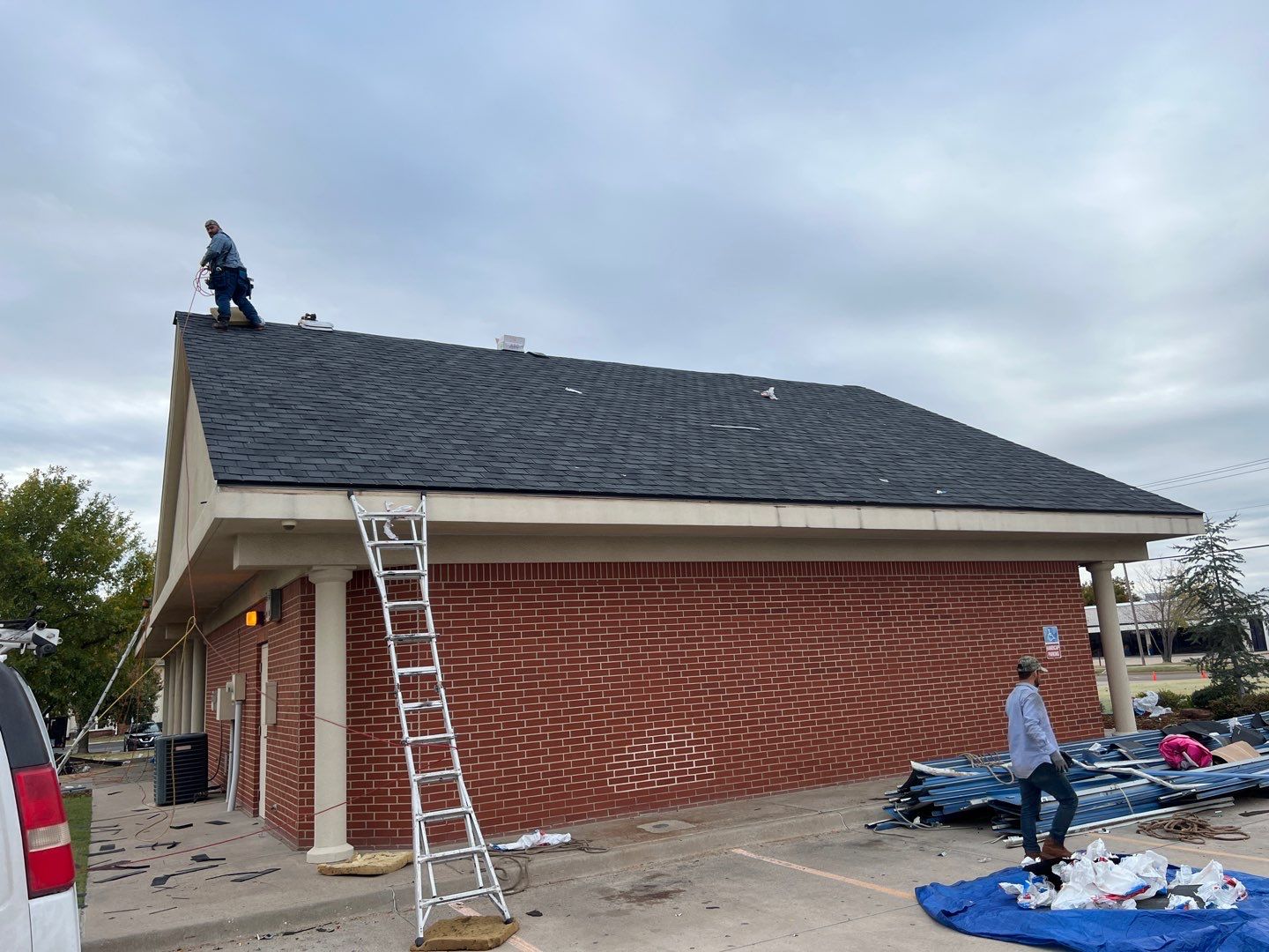Commercial Roofing Installation using Certainteed Belmont IR by Castillo Roofing