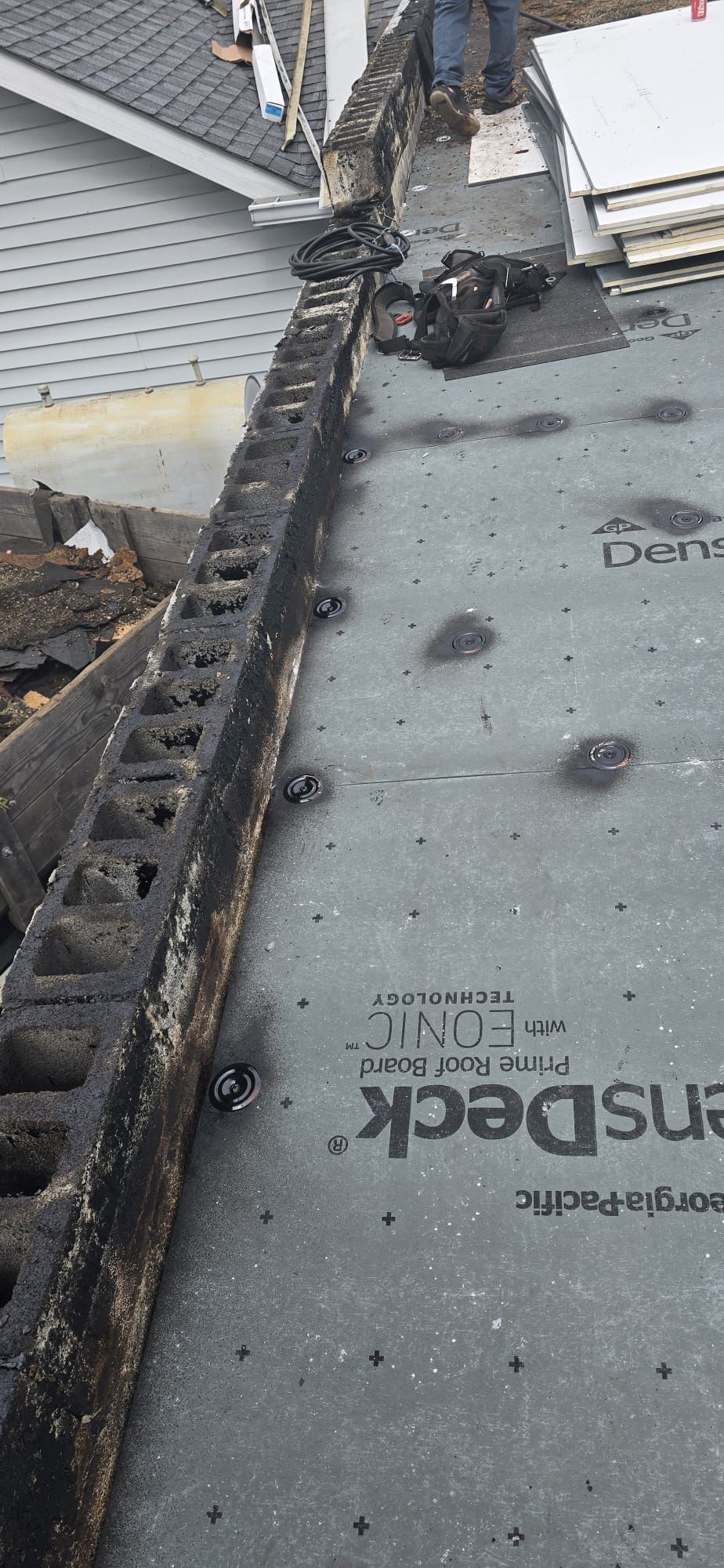 Roof Installation using Silicone APP Elevate Coating by ExteriorPros