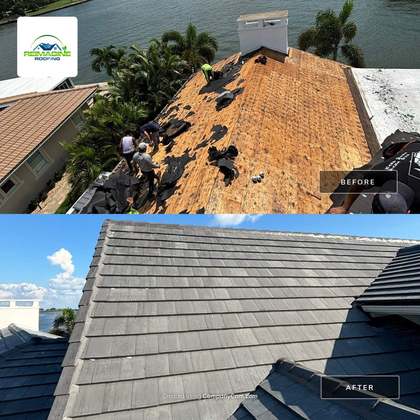 Charcoal Gray Concrete Tile by Reimagine Roofing