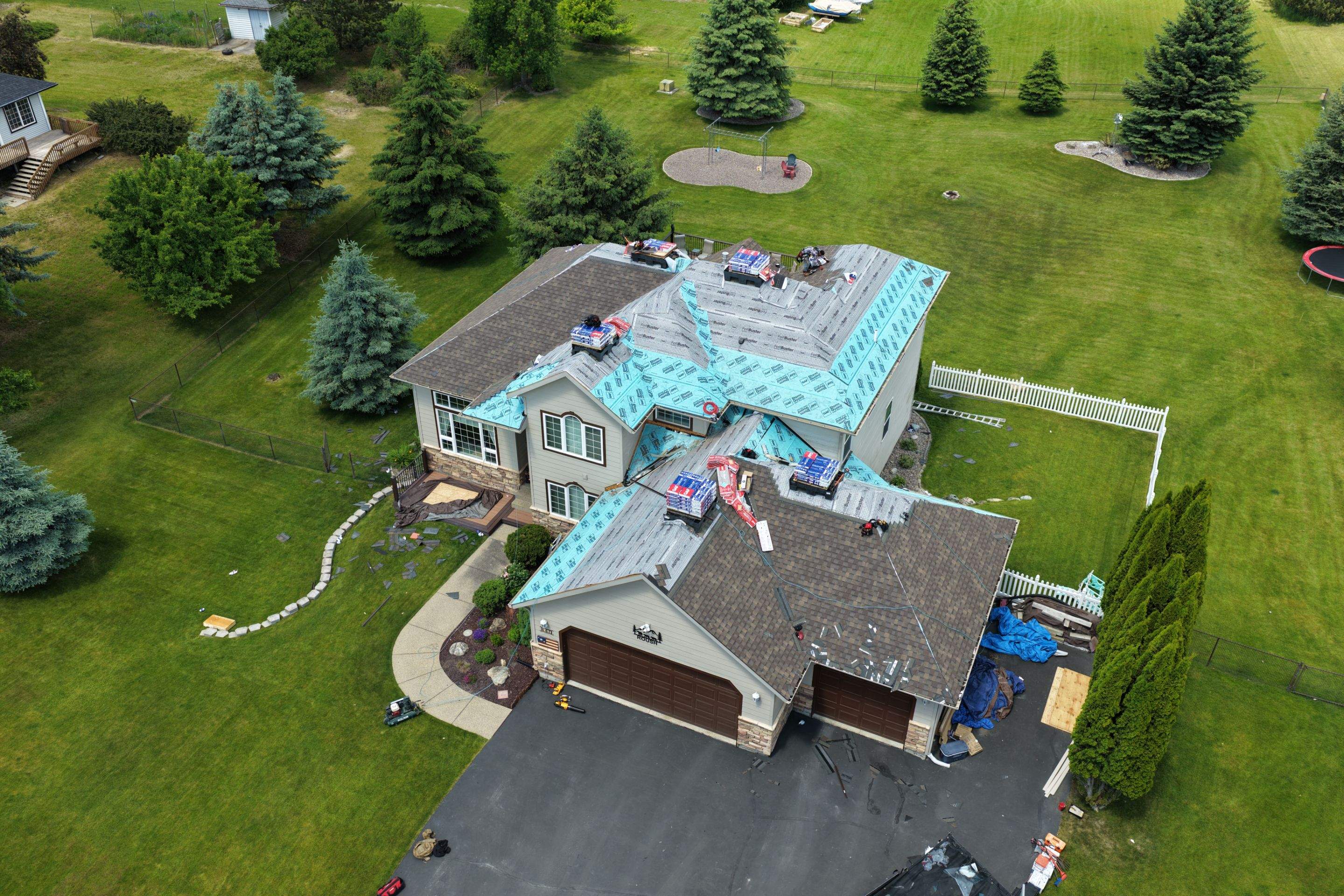 Roof Replacement using GAF Timberline HDZ - Chestnut Valley by Montana Roofing Solutions