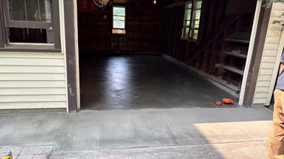 Concrete garage floor replacement
