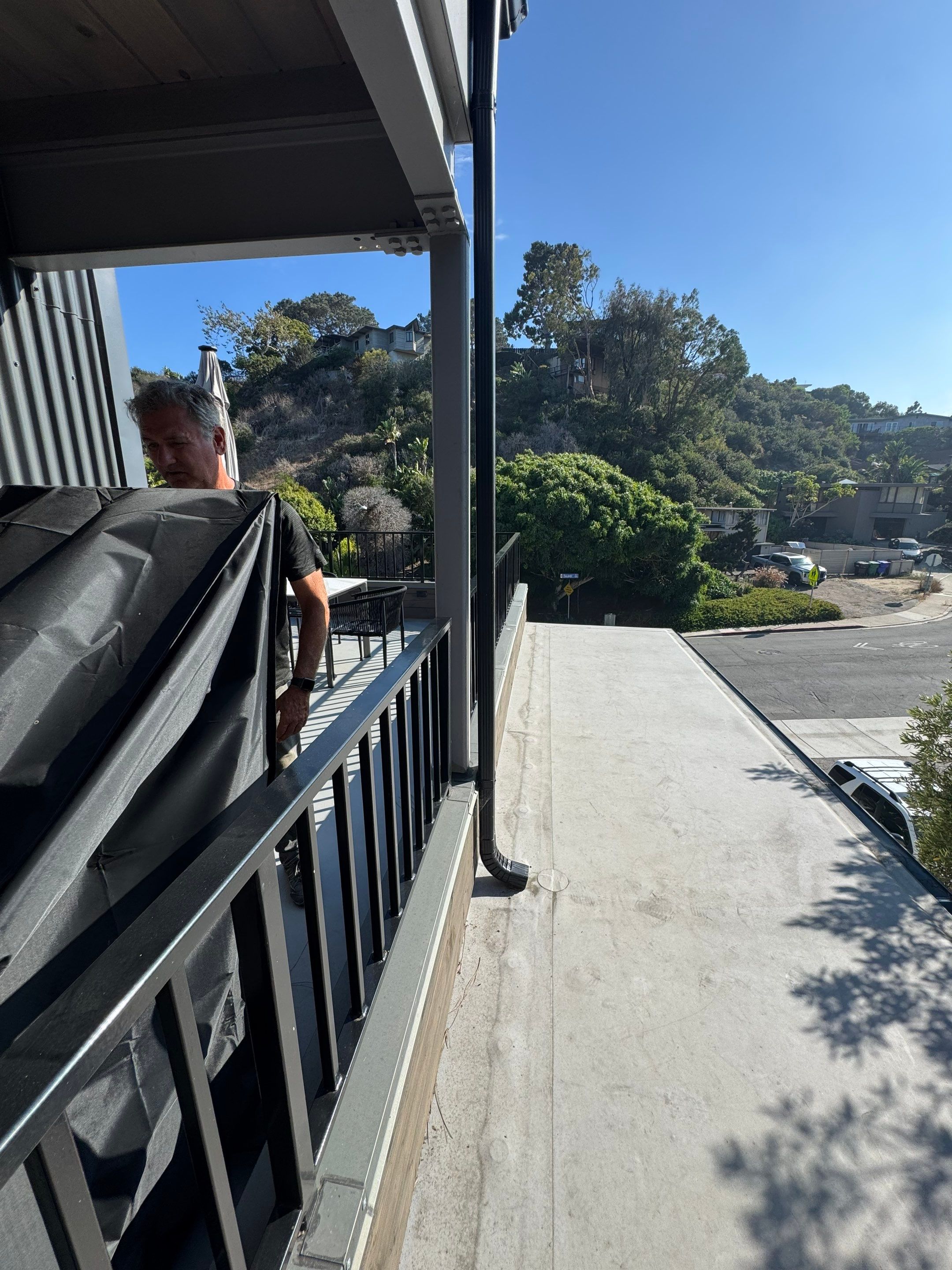 Custom Exterior Retractable Screen Installation in Point Loma by Q Blinds