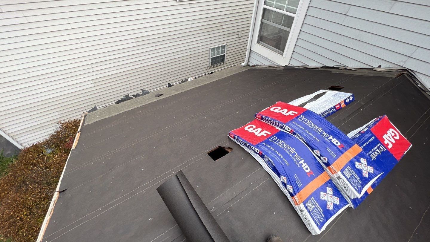 Multi-family unit roof replacement. using GAF Timberline HDZ by Pro Home Services Inc