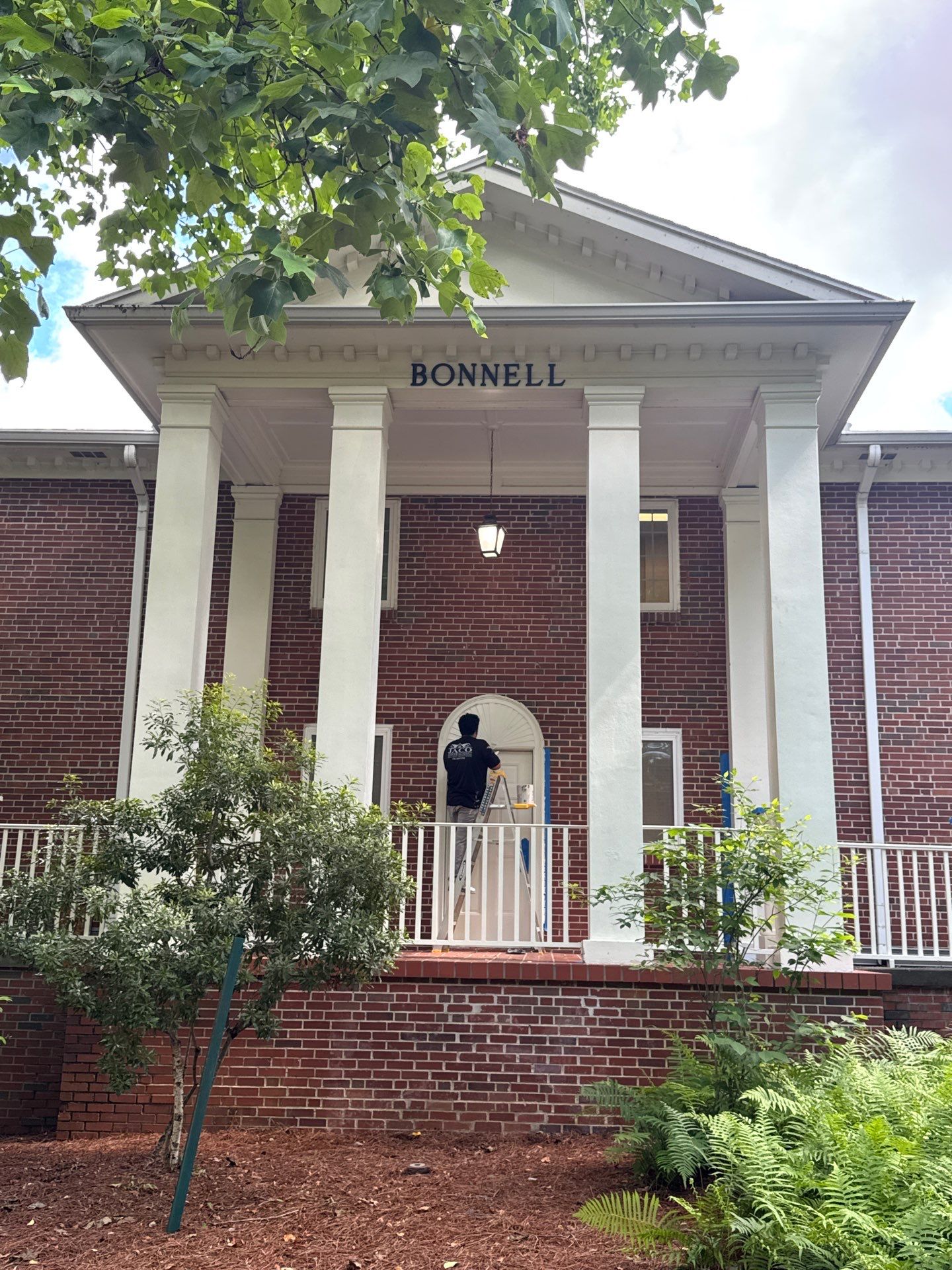 Architectural Column Restoration and Exterior Painting in Oxford by PGP Surface Solutions, LLC